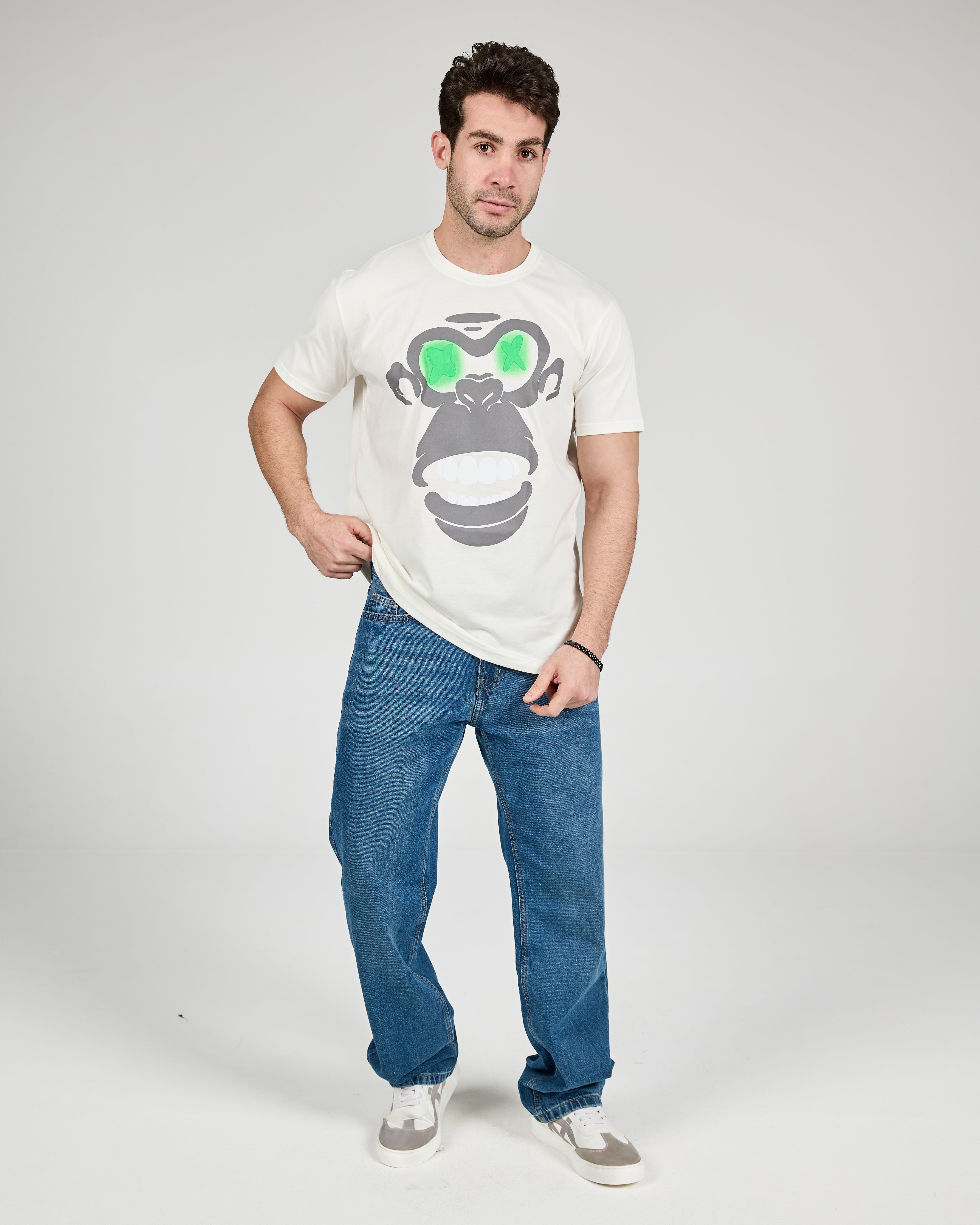 MEN PRINTED HALF SLEEVES T-SHIRT