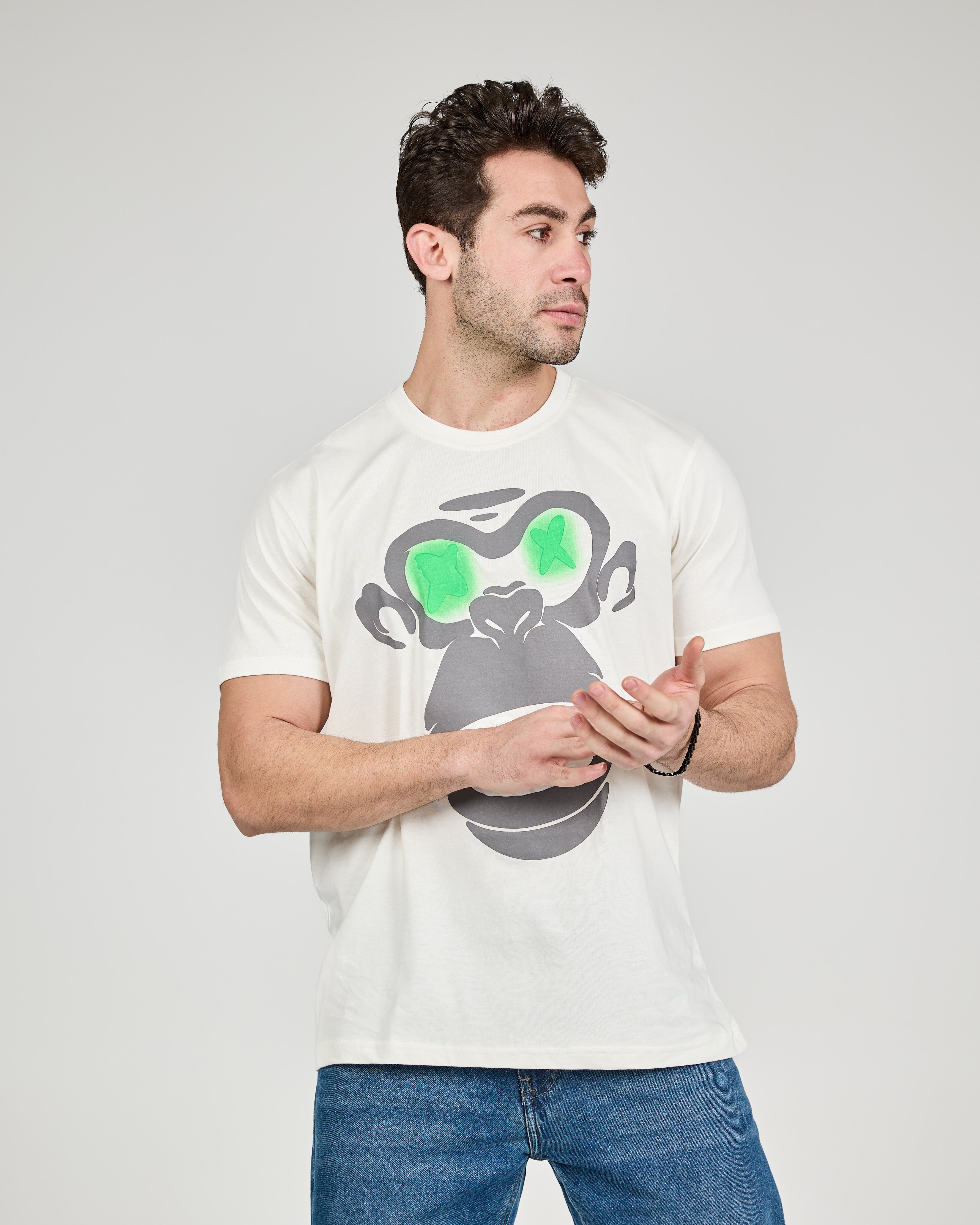MEN PRINTED HALF SLEEVES T-SHIRT