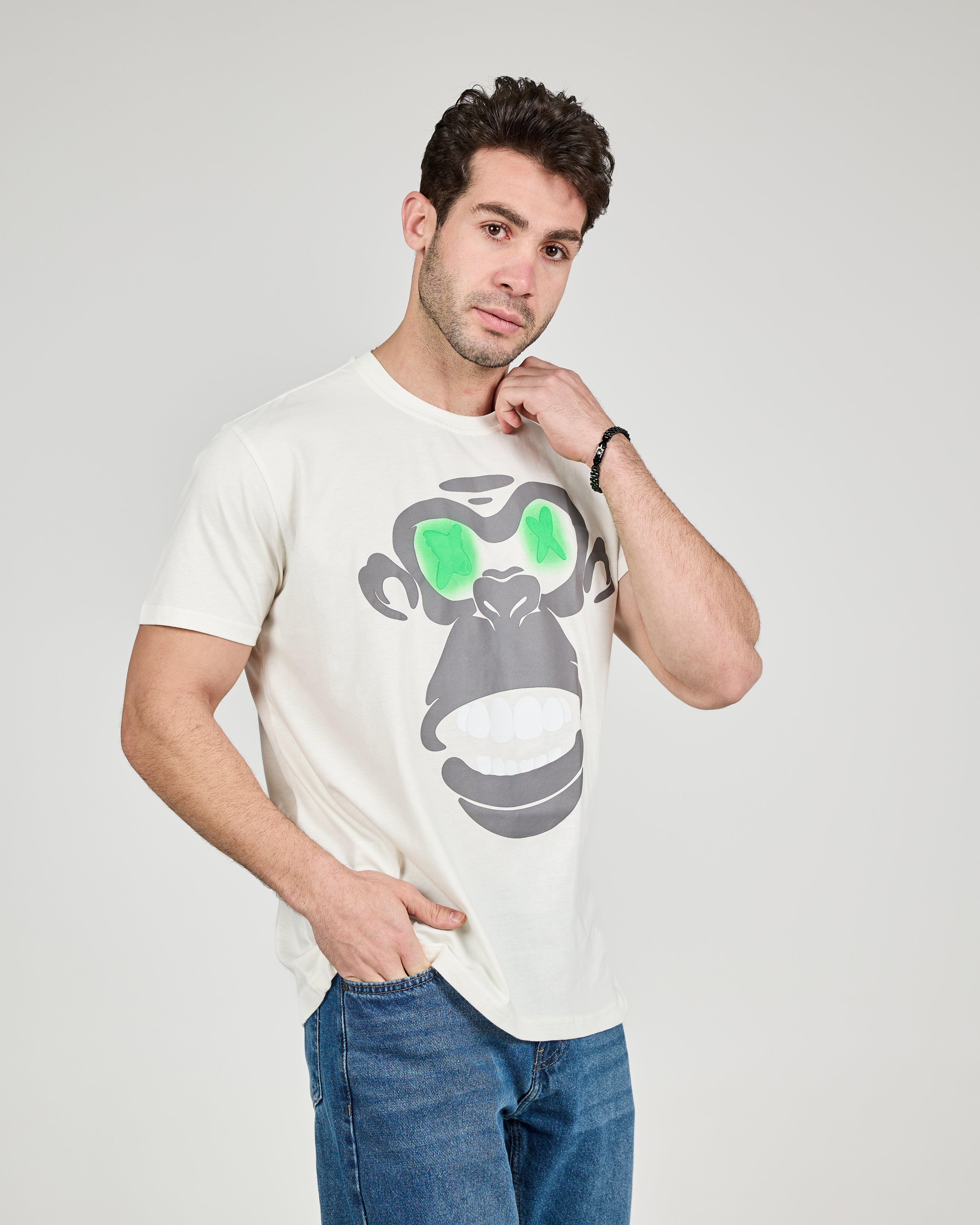 MEN PRINTED HALF SLEEVES T-SHIRT