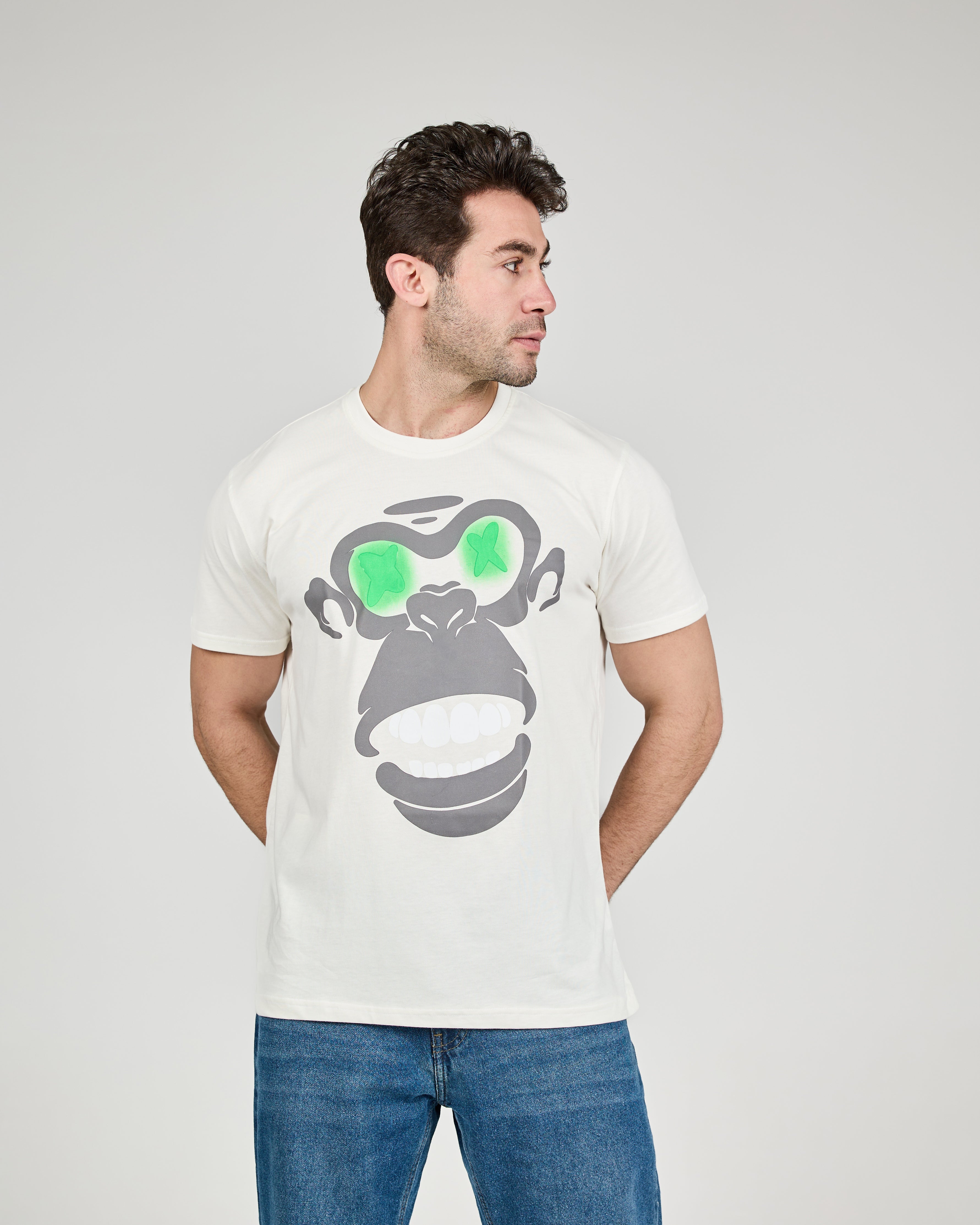 MEN PRINTED HALF SLEEVES T-SHIRT