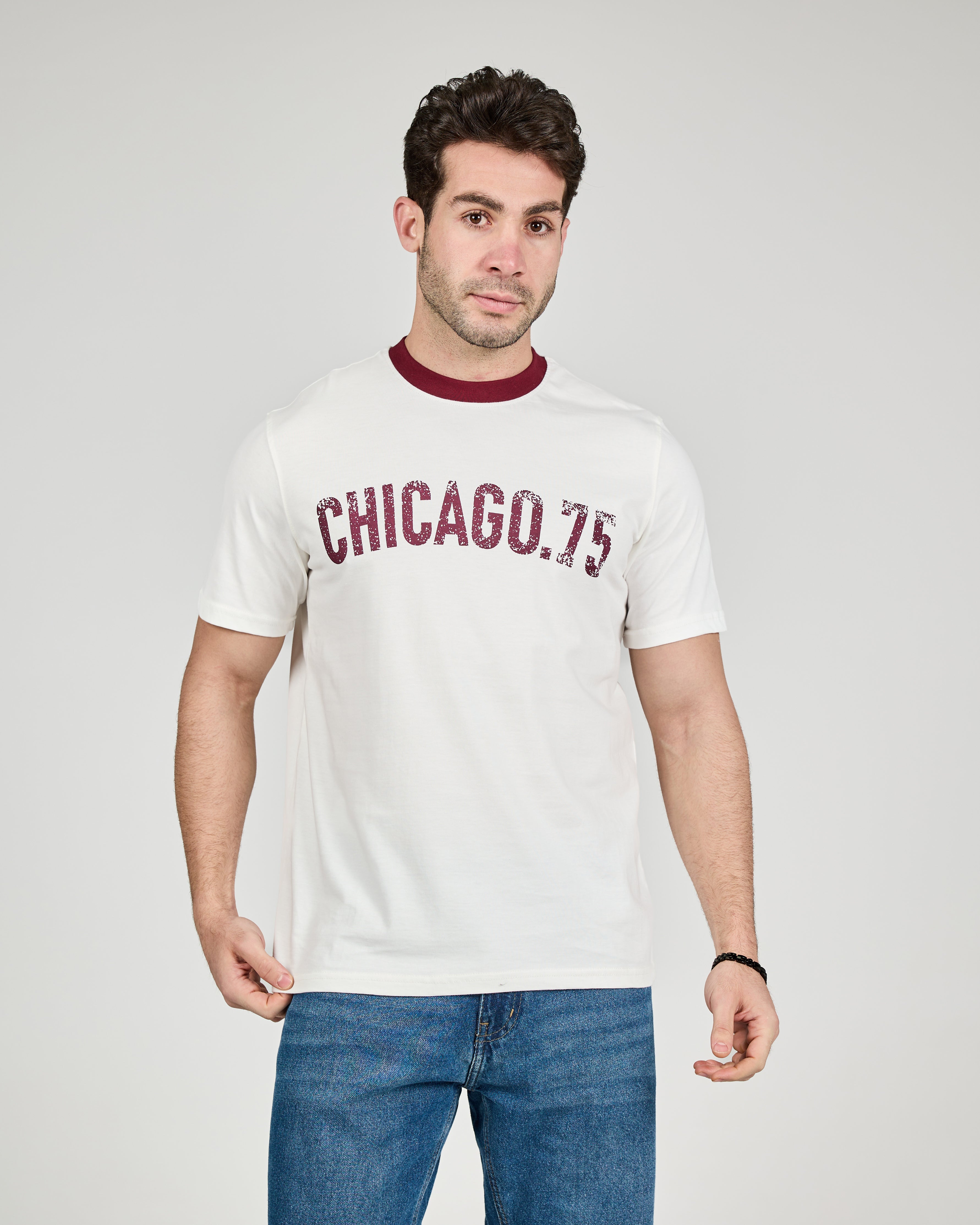 MEN PRINTED CHICAGO75 SHORT SLEEVES T-SHIRT