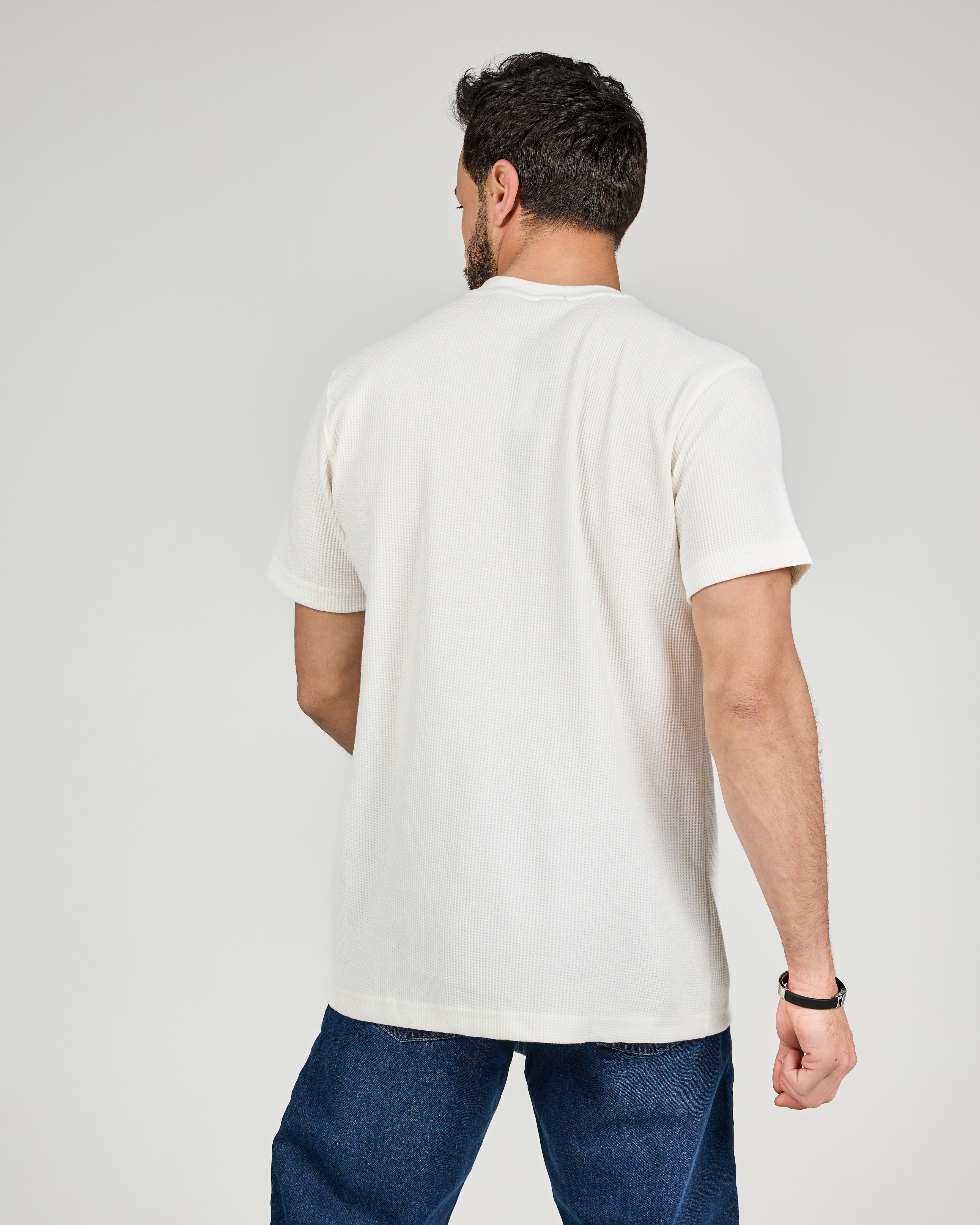 Men Pattern Half Sleeves T-shirt