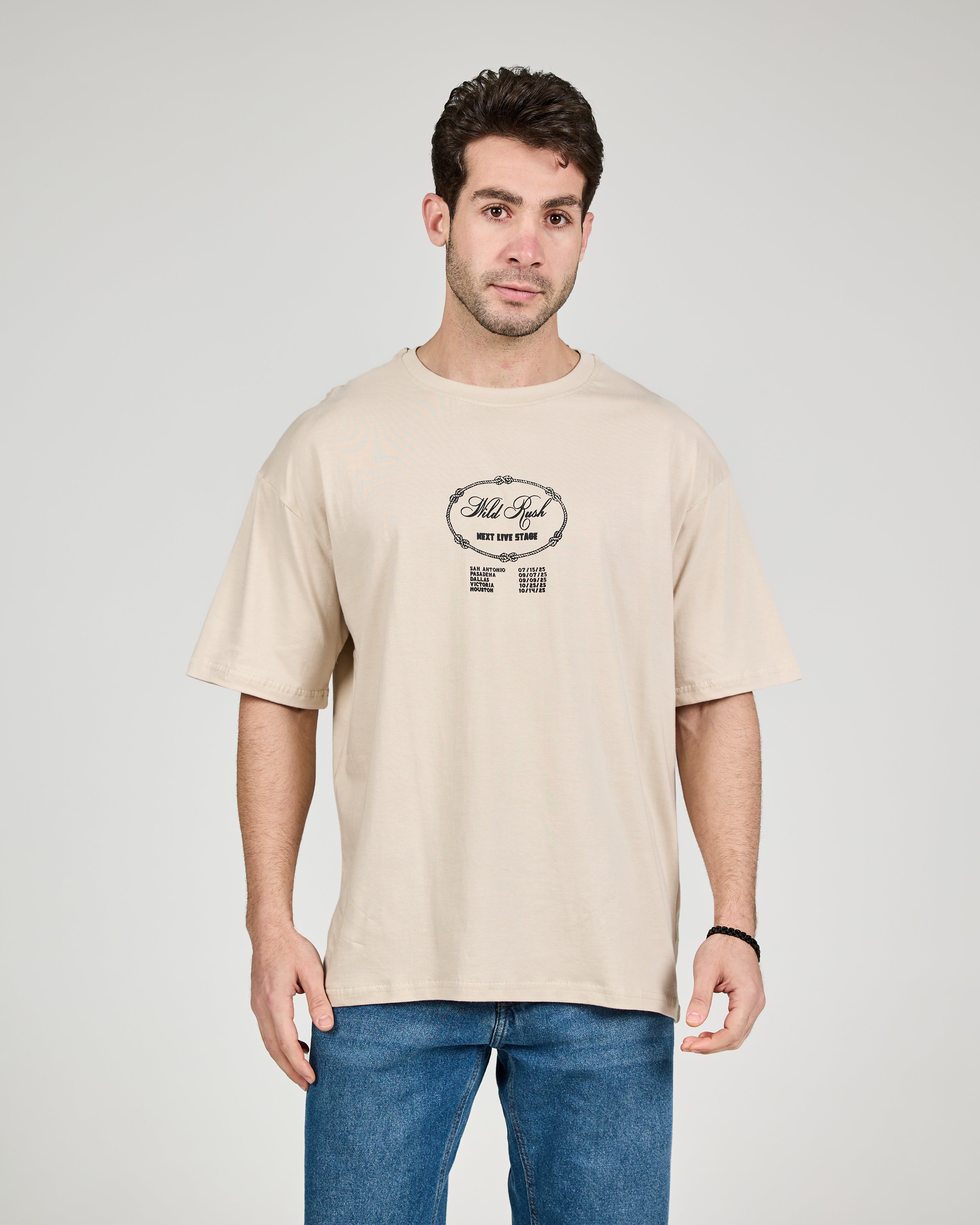 MEN PRINTED WICKED FREEDOM T-SHIRT OVER SIZE