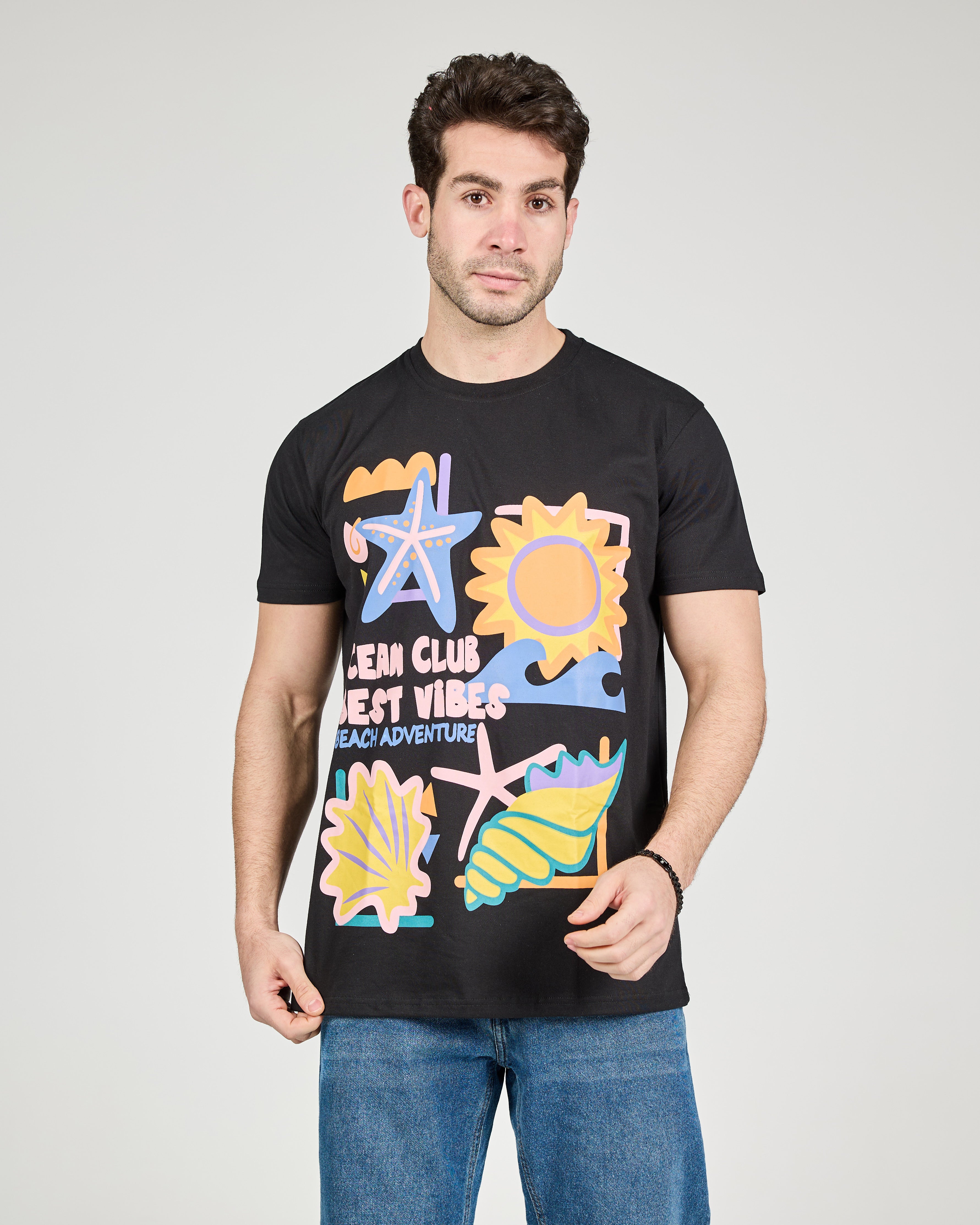 MEN PRINTED HALF SLEEVES T-SHIRT