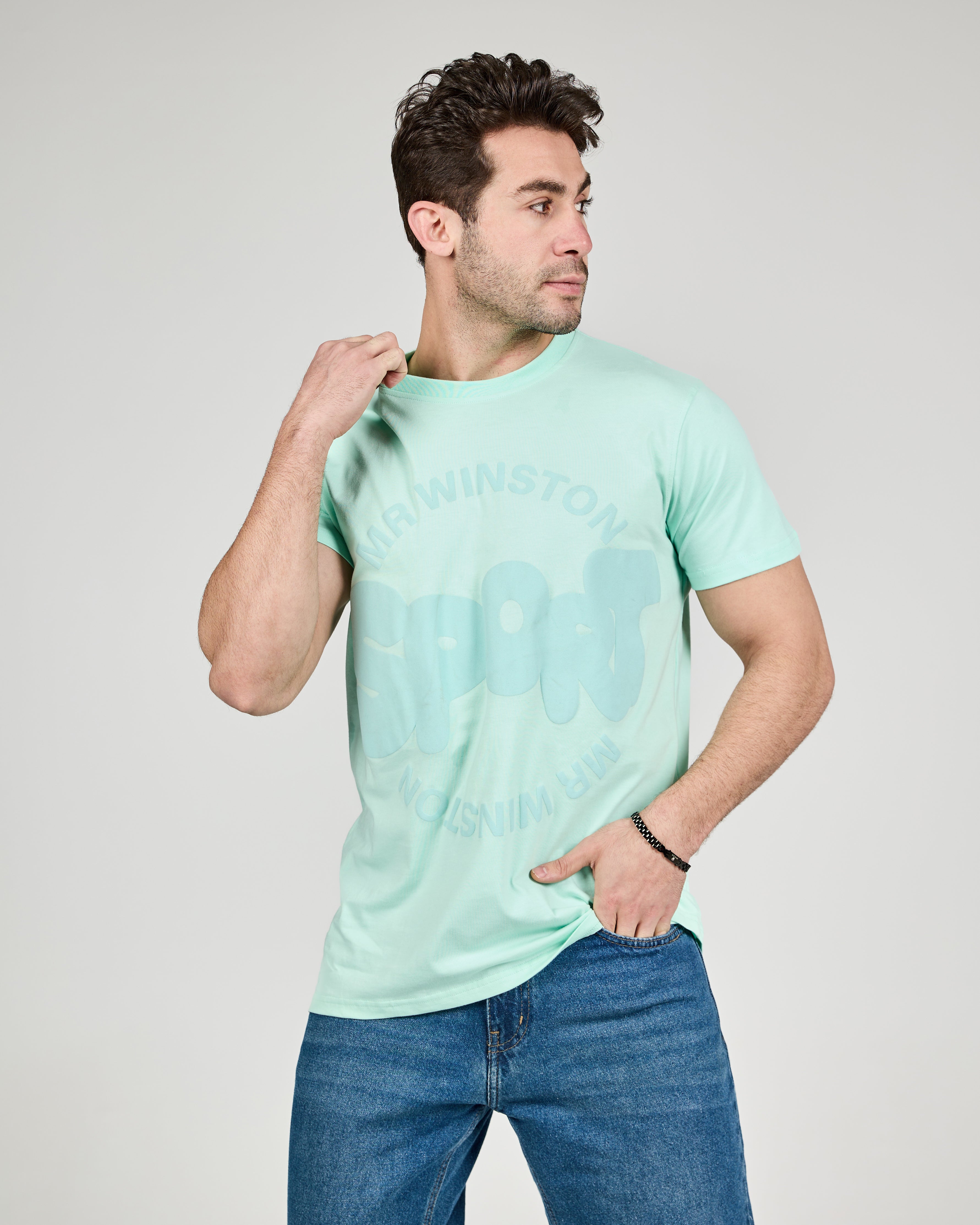 MEN PRINTED HALF SLEEVES T-SHIRT