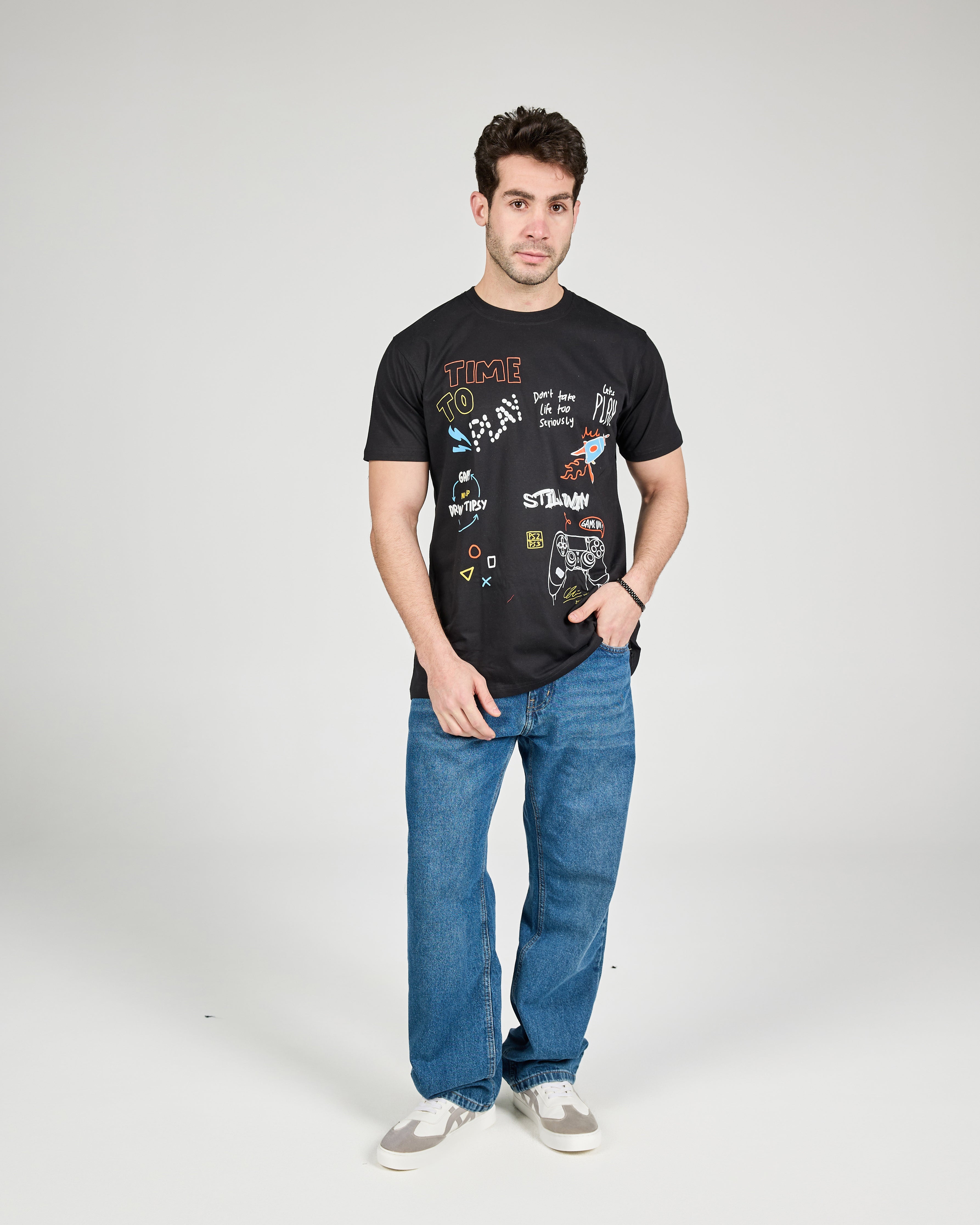 MEN PRINTED HALF SLEEVES T-SHIRT