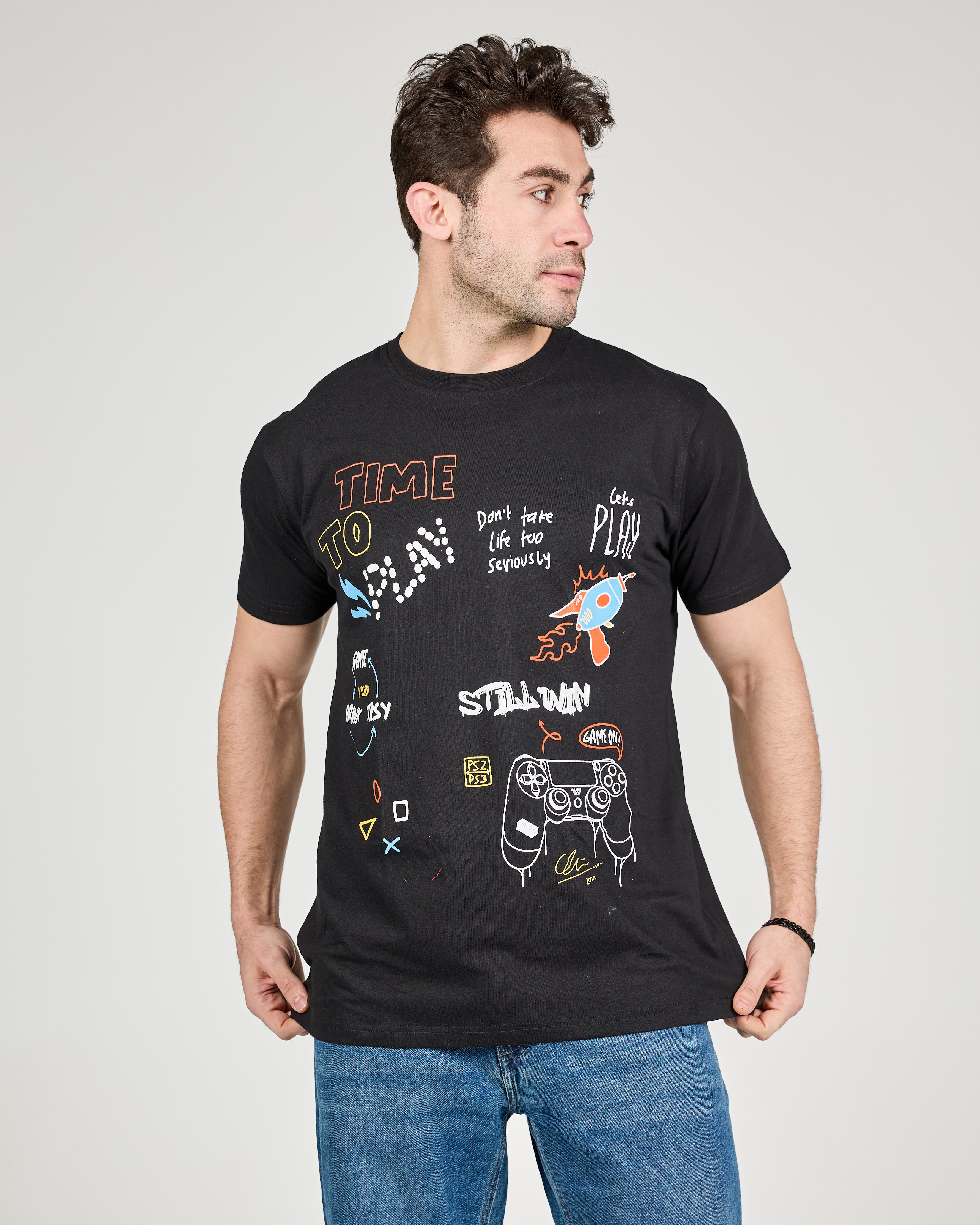 MEN PRINTED HALF SLEEVES T-SHIRT
