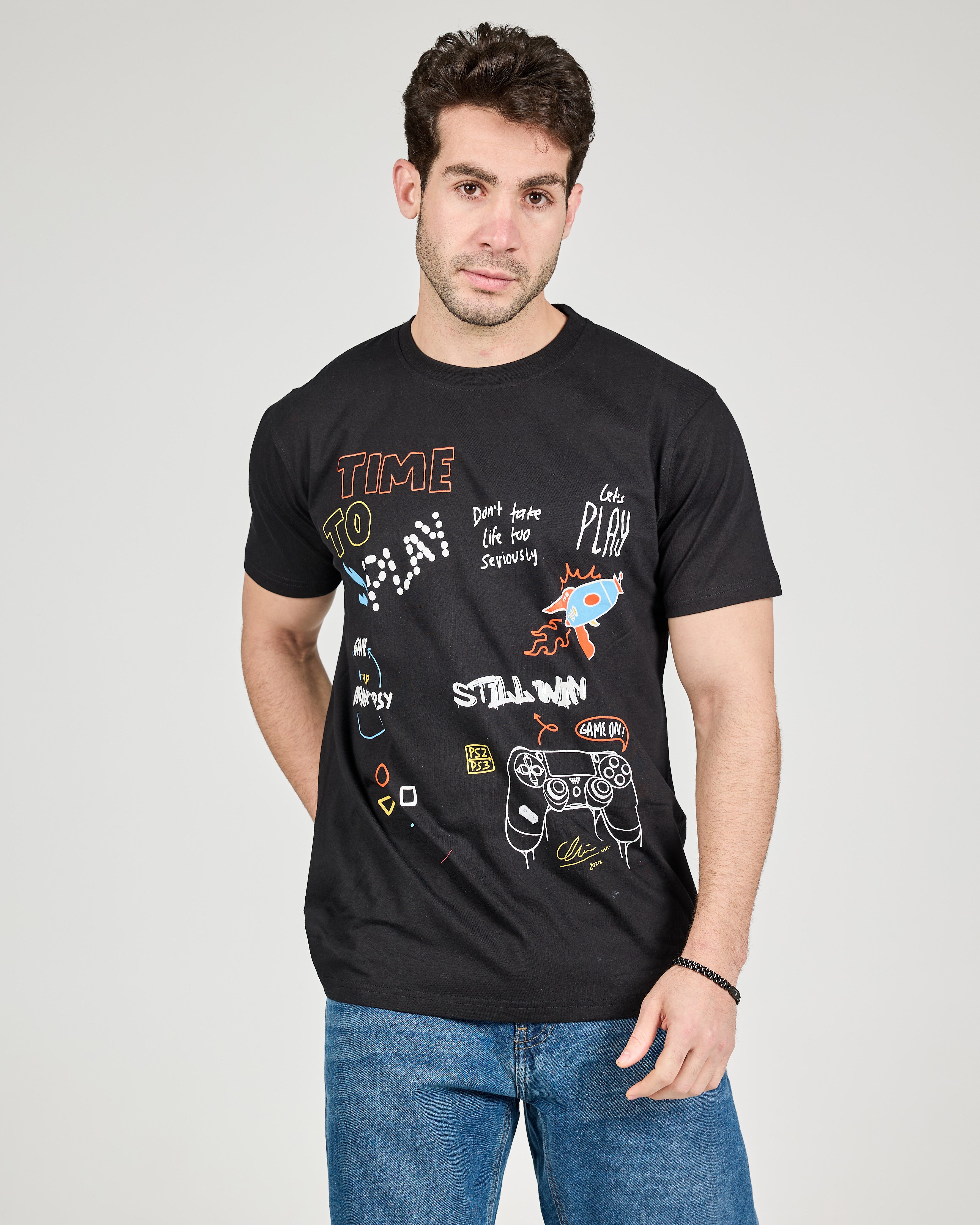 MEN PRINTED HALF SLEEVES T-SHIRT
