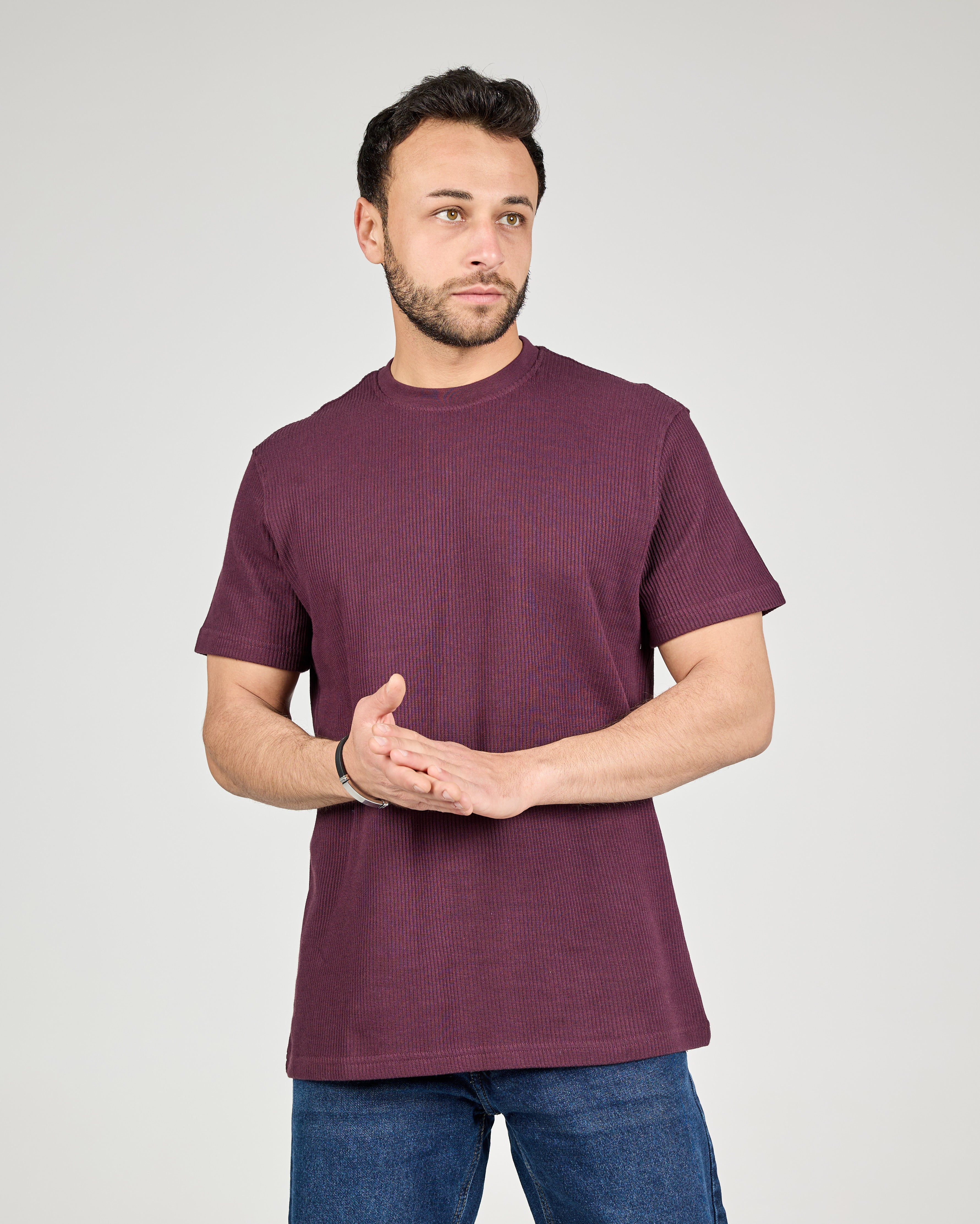 Men Pattern Half Sleeves T-shirt