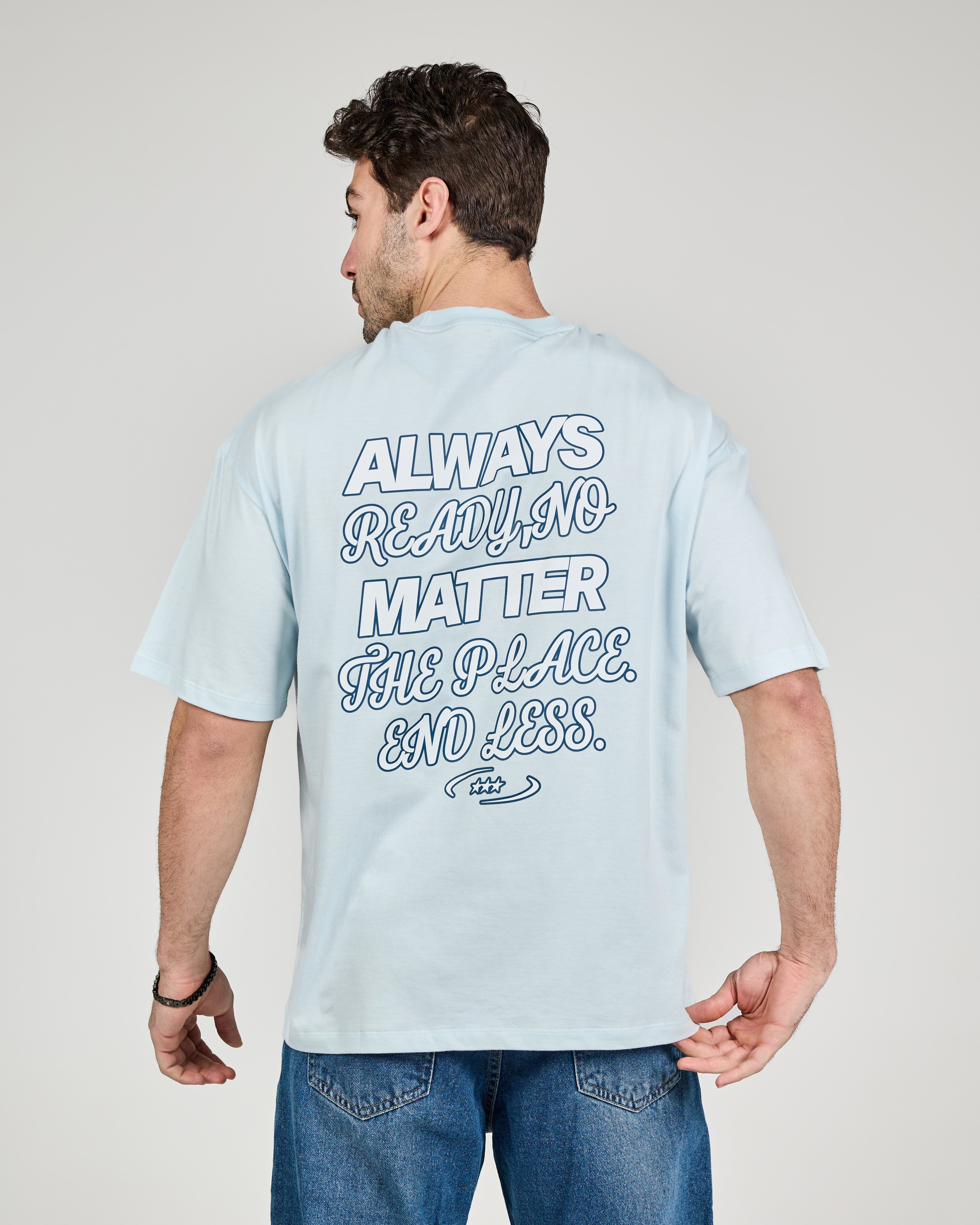 Men Printed Bold Rush H.Sleeves T-shirt Over Size