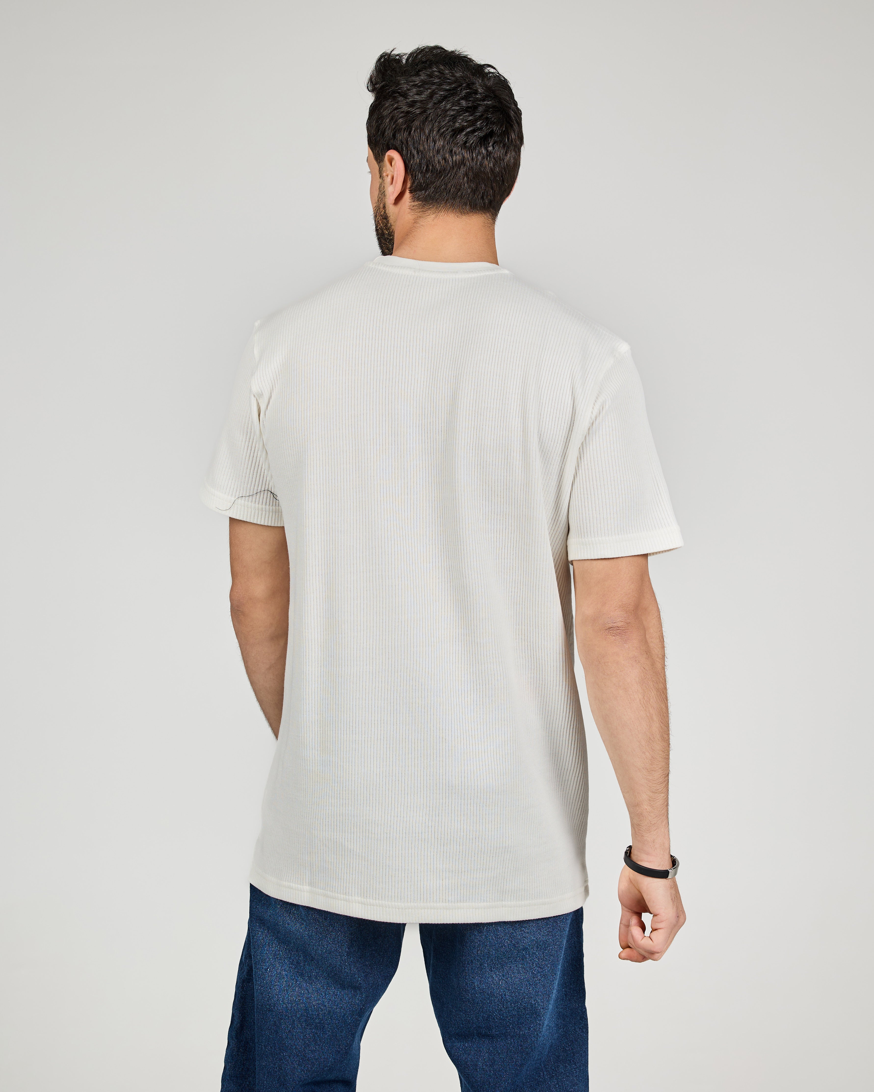 Men Jaqured Half Sleeves T-shirt
