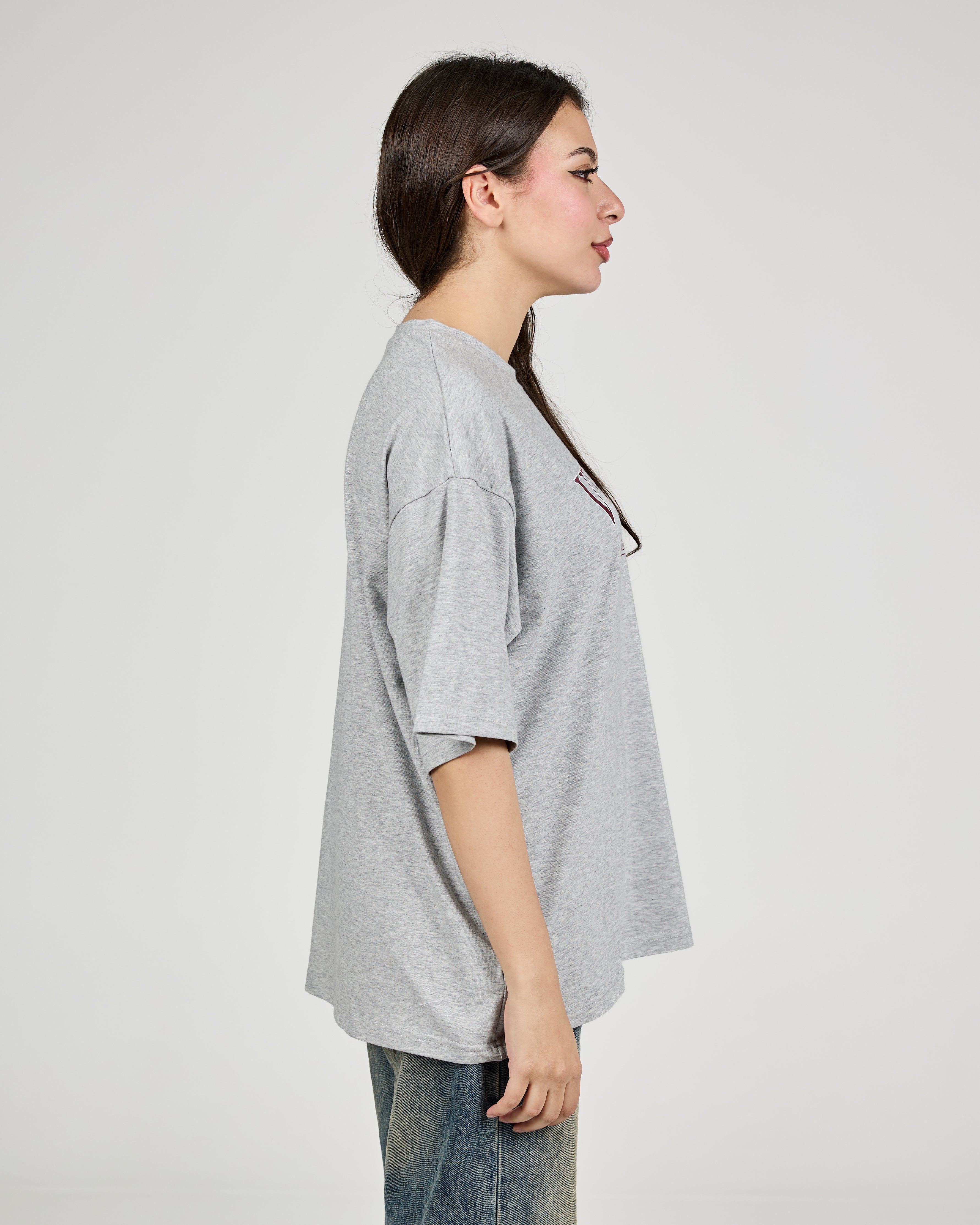 Women Printed Half Sleeves T-shirt Over Size