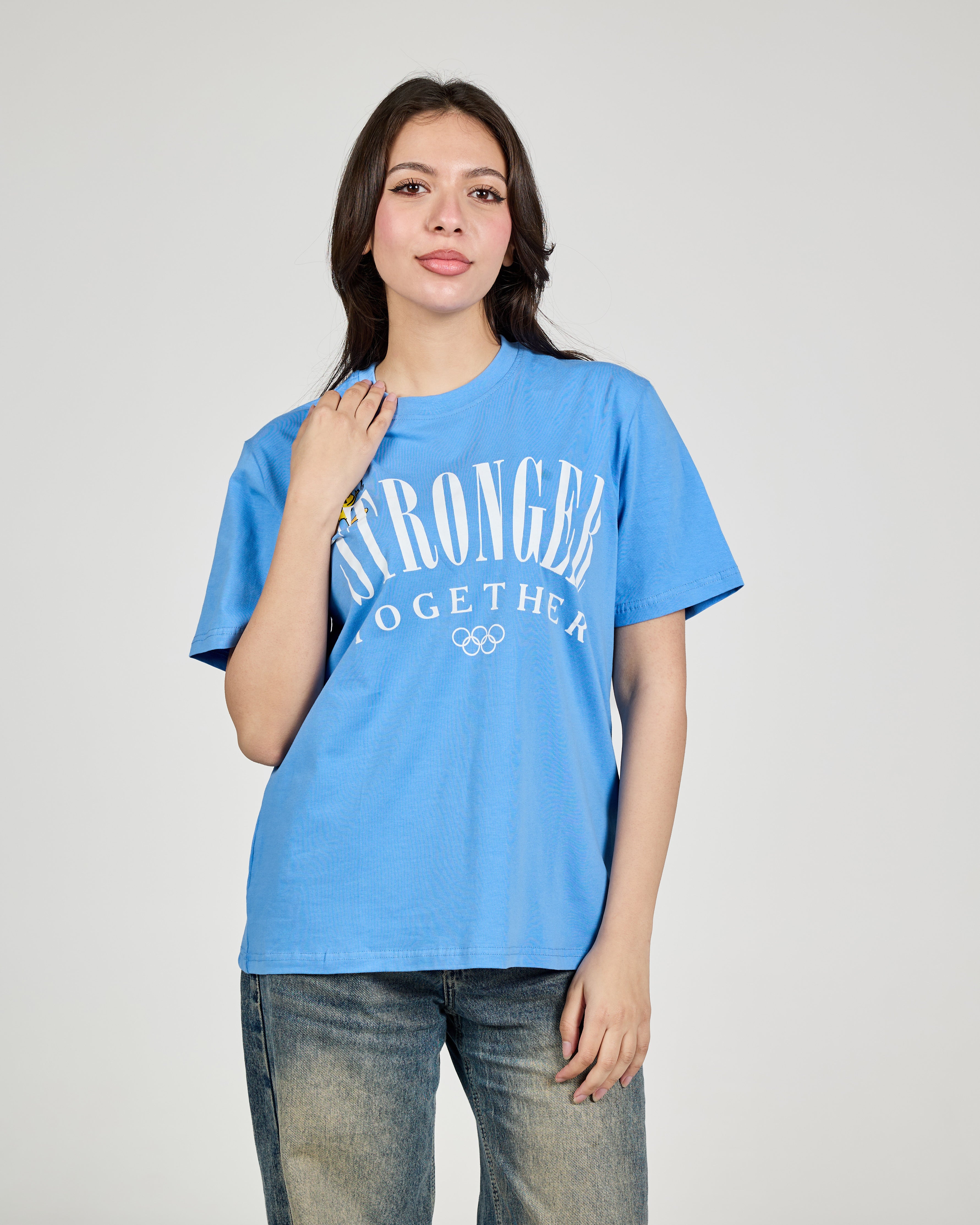 Women Printed Stronger Half Sleeves T-Shirt