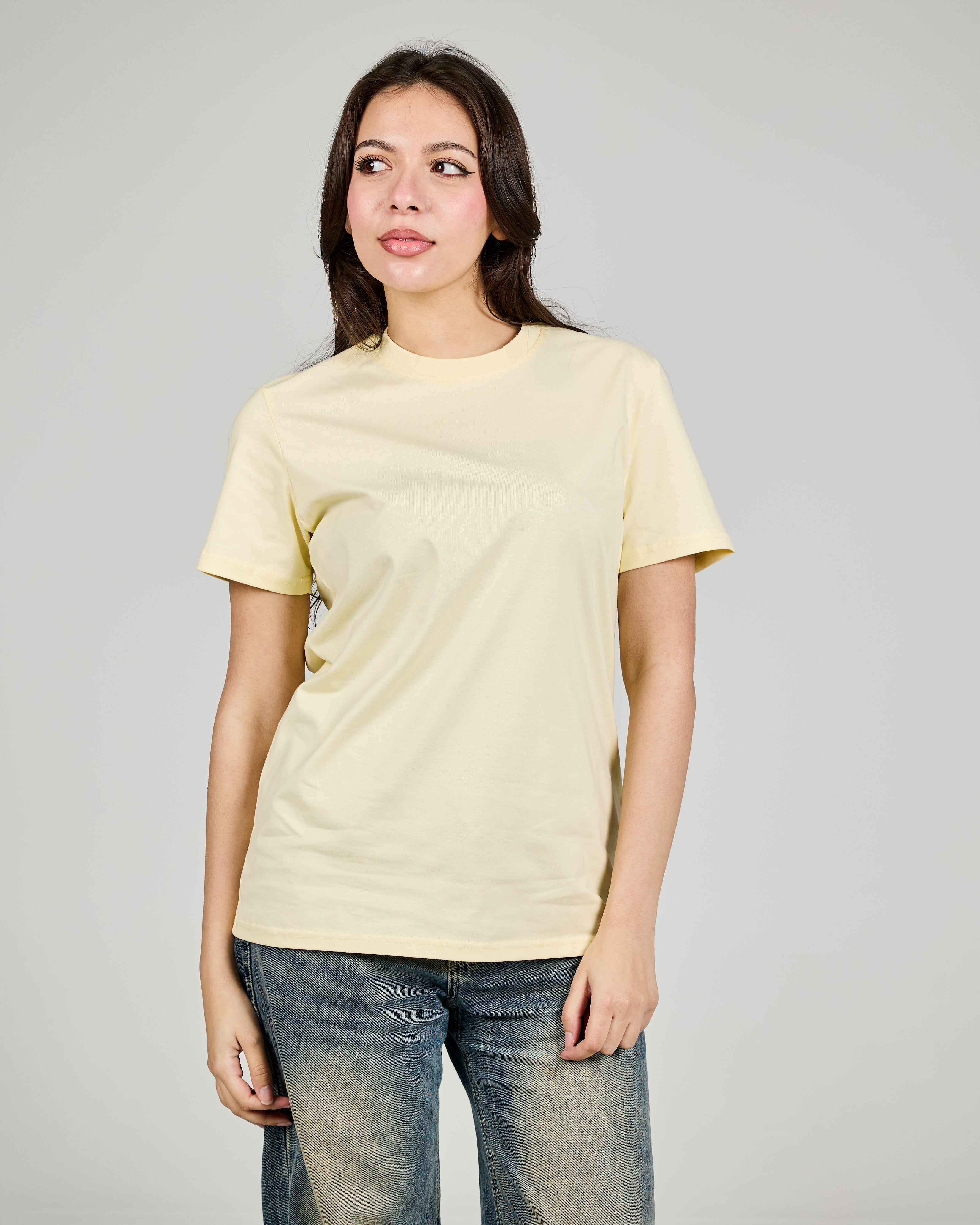 Women Plain Half Sleeves T-shirt