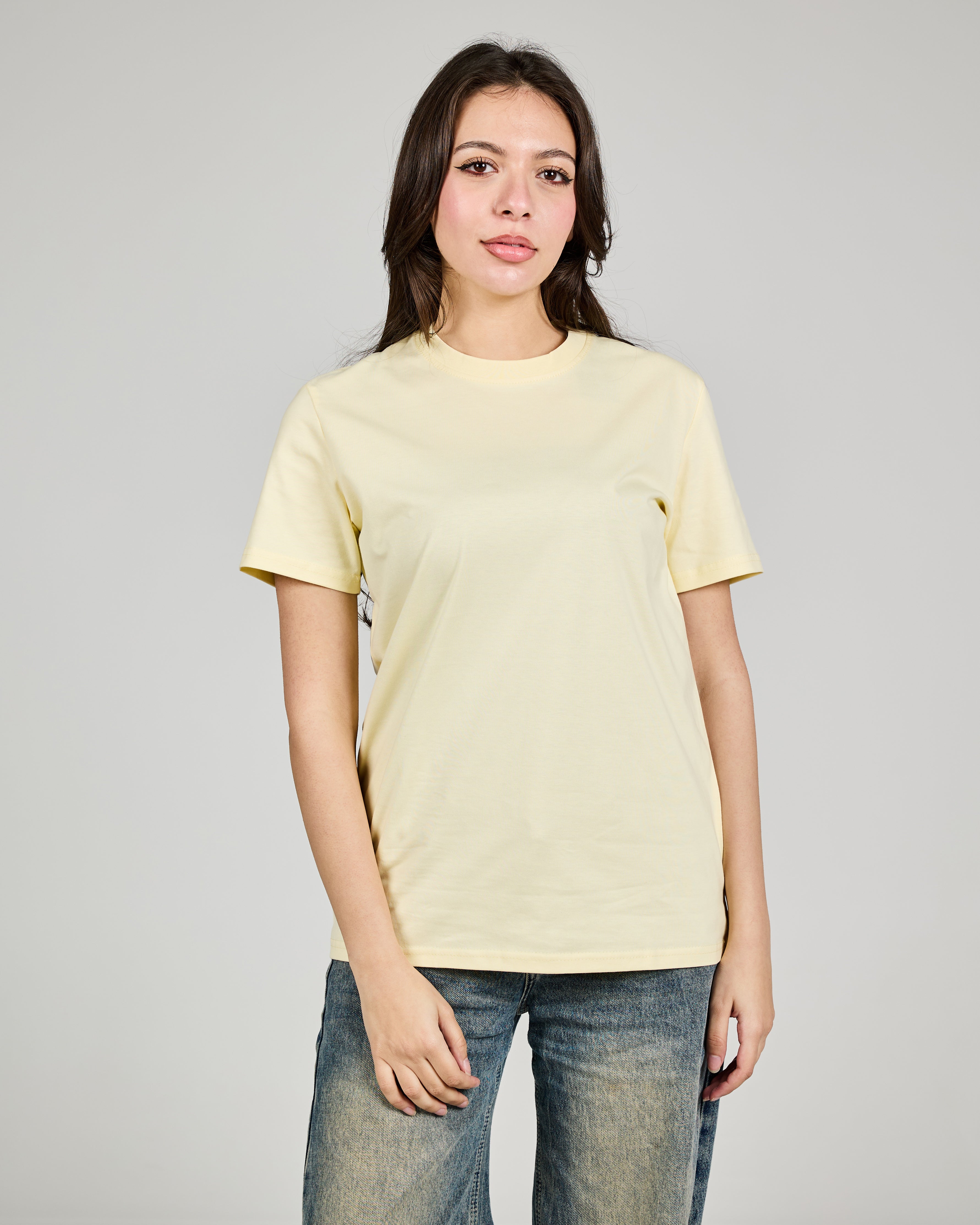 Women Plain Half Sleeves T-shirt