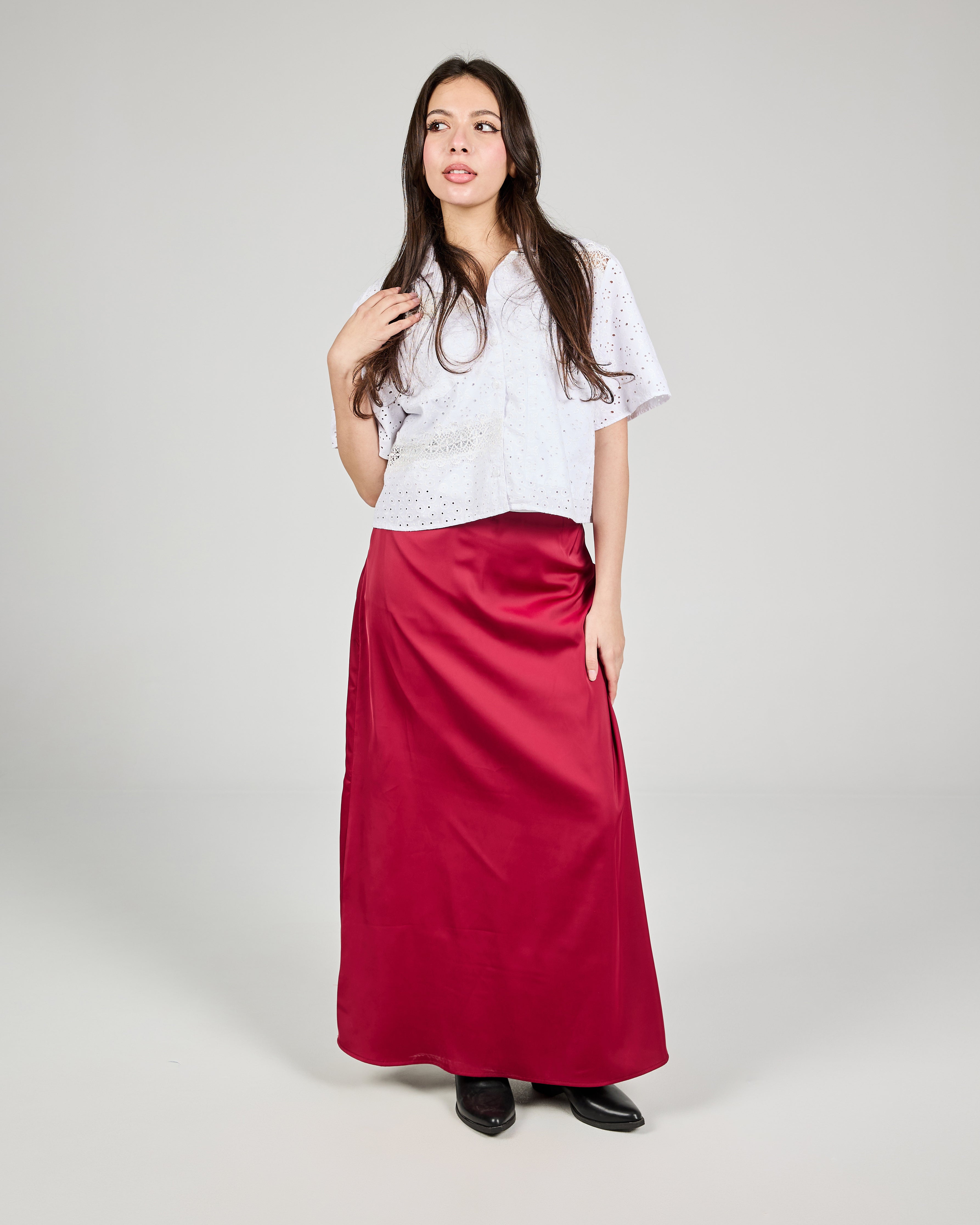 Women Satin Skirt