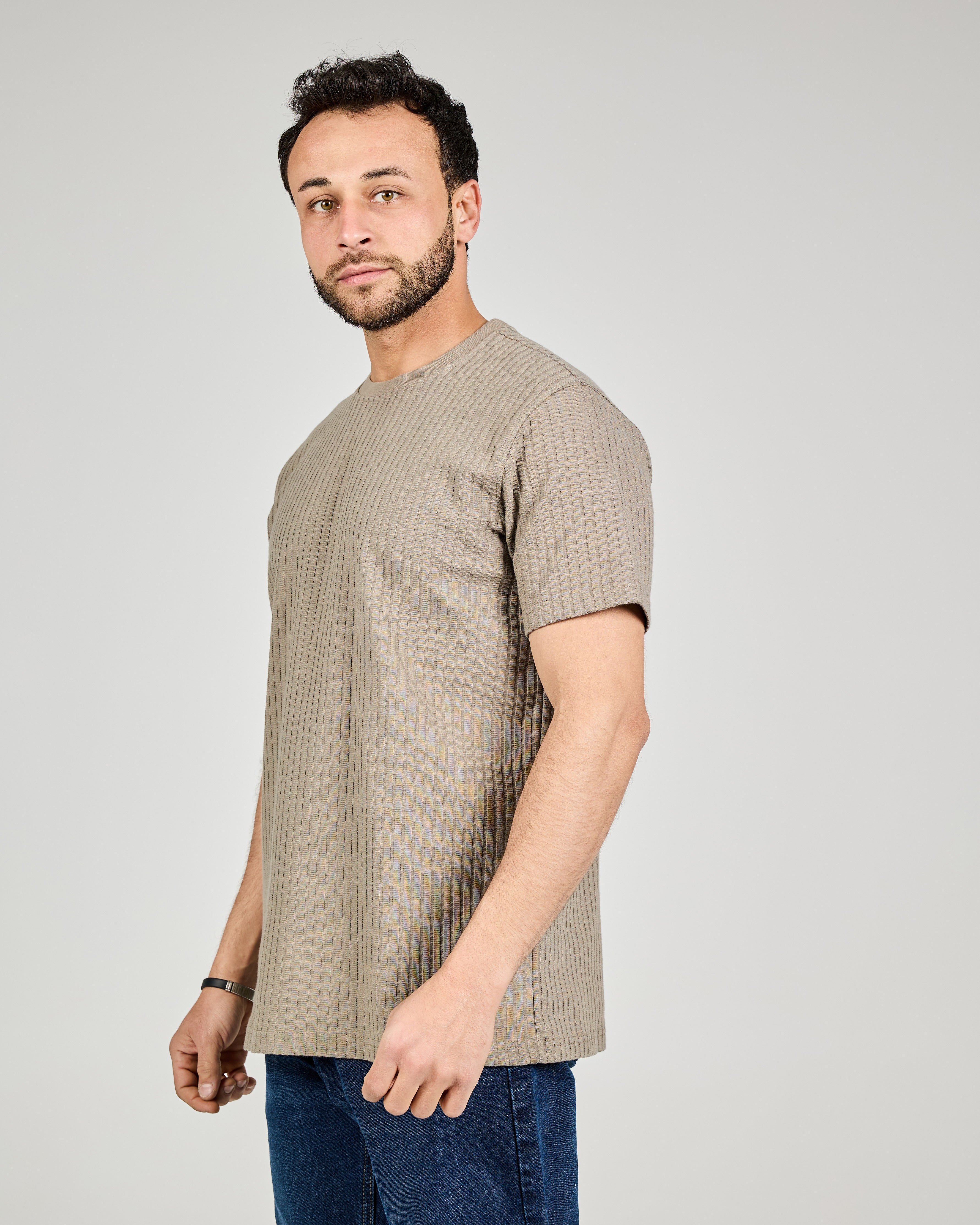 Men Jaqured Half Sleeves T-shirt