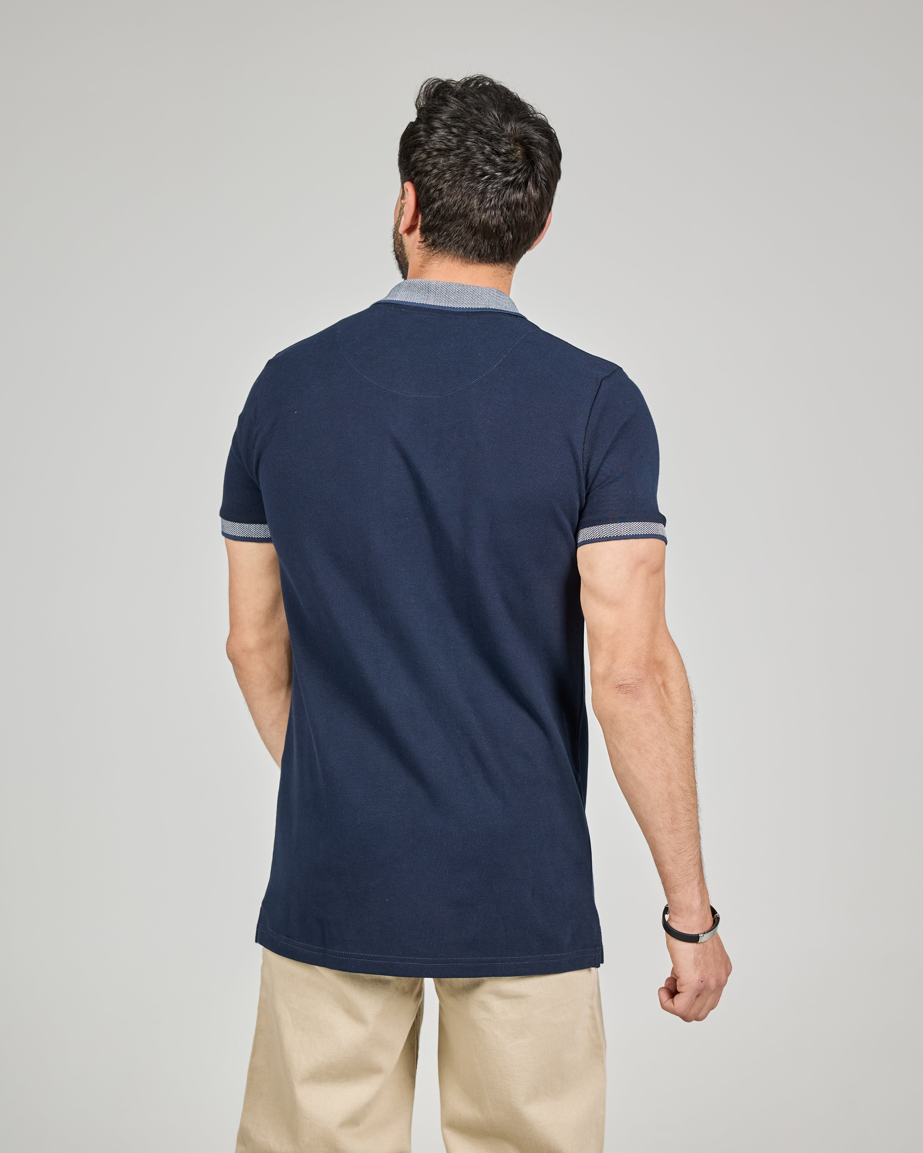 MEN JAQURED HALF SLEEVES POLO T-SHIRT