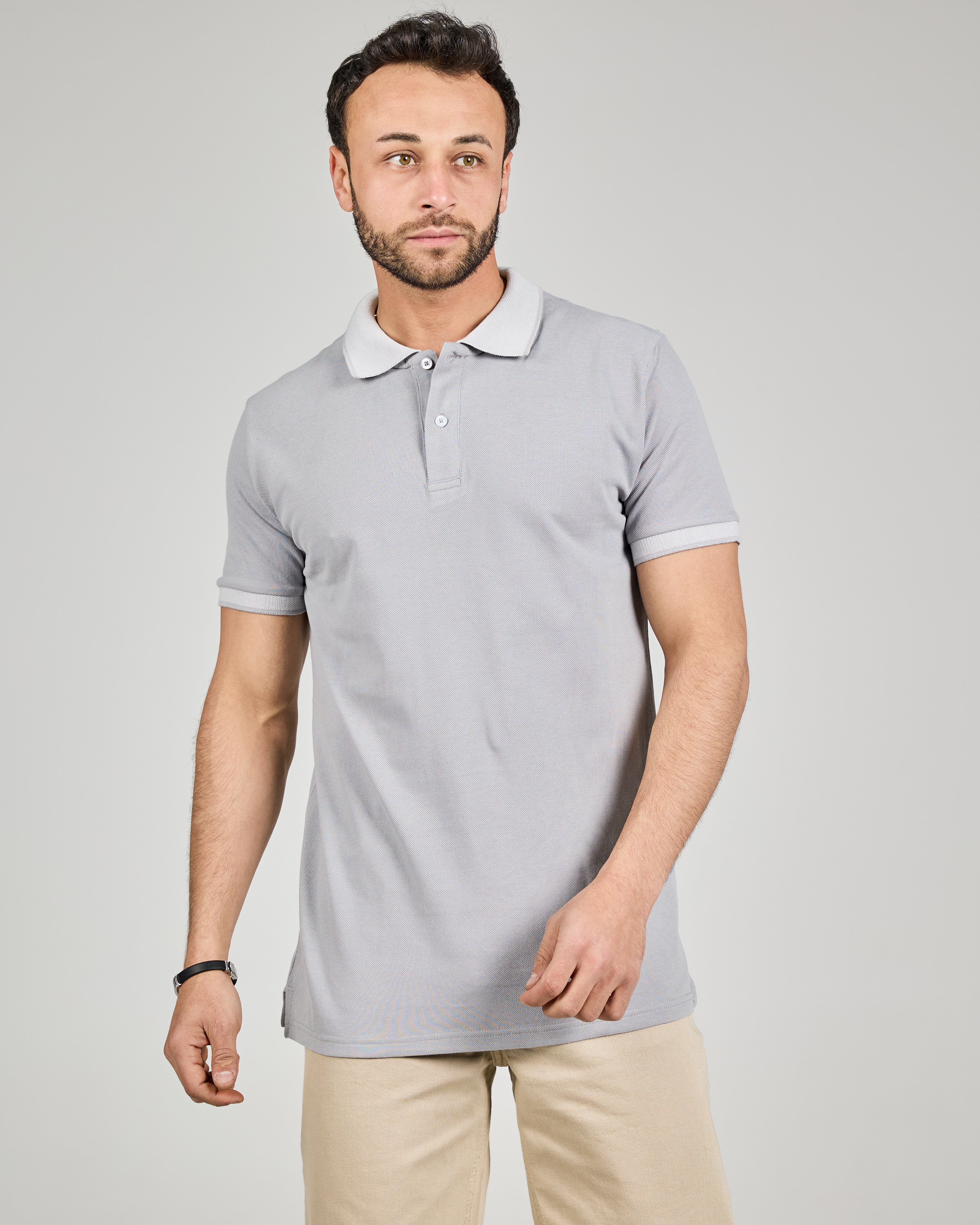 MEN JAQURED HALF SLEEVES POLO T-SHIRT