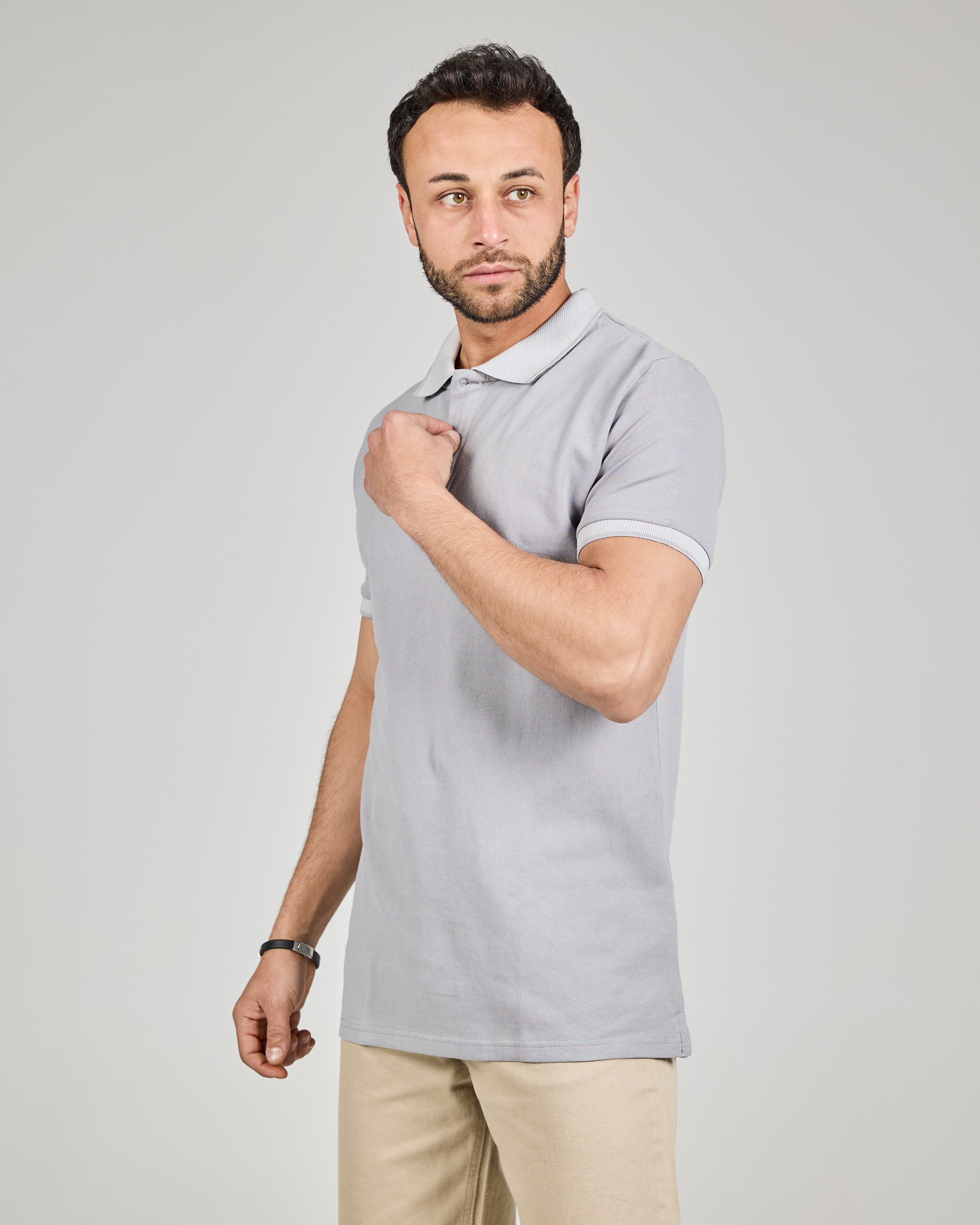 MEN JAQURED HALF SLEEVES POLO T-SHIRT