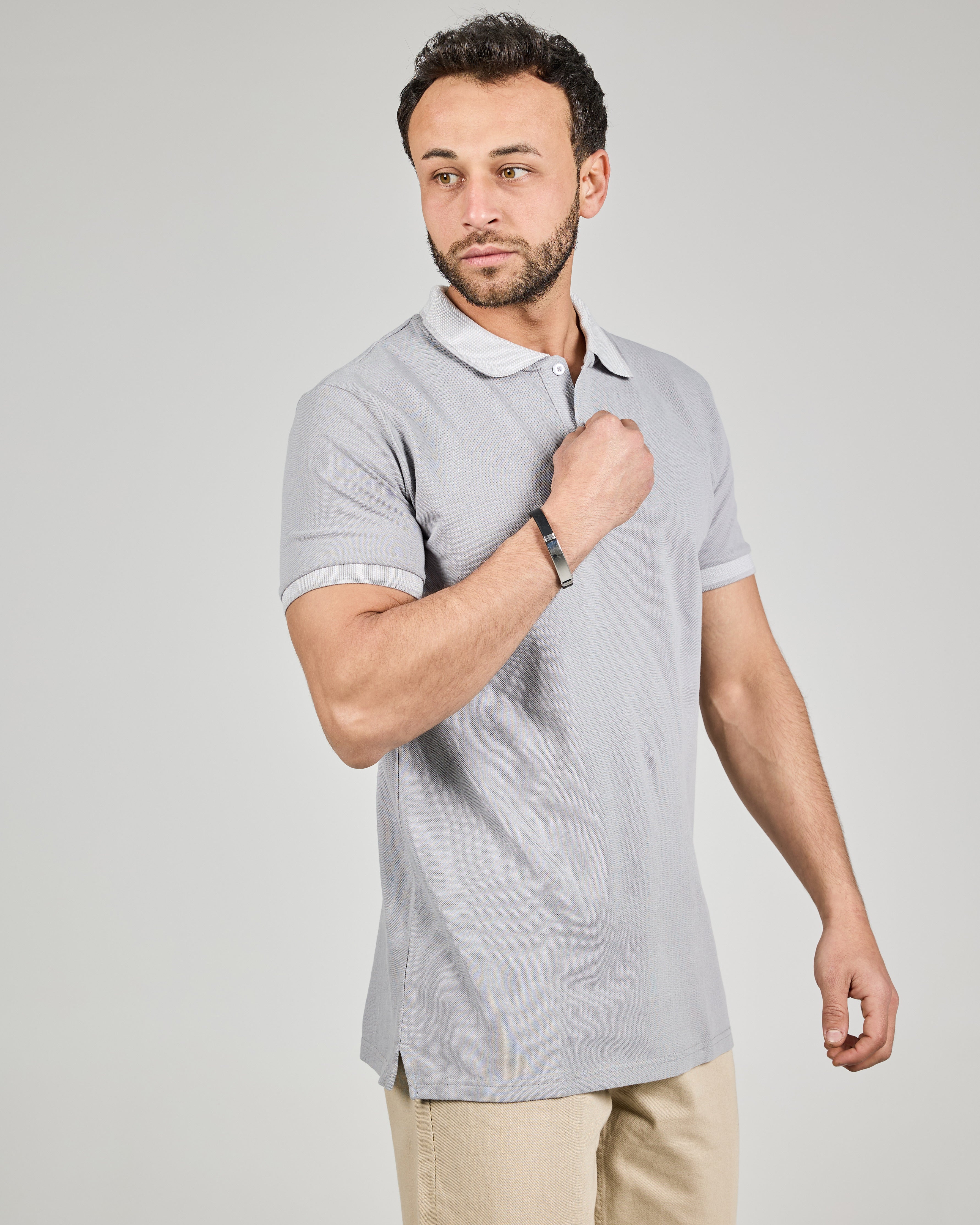 MEN JAQURED HALF SLEEVES POLO T-SHIRT