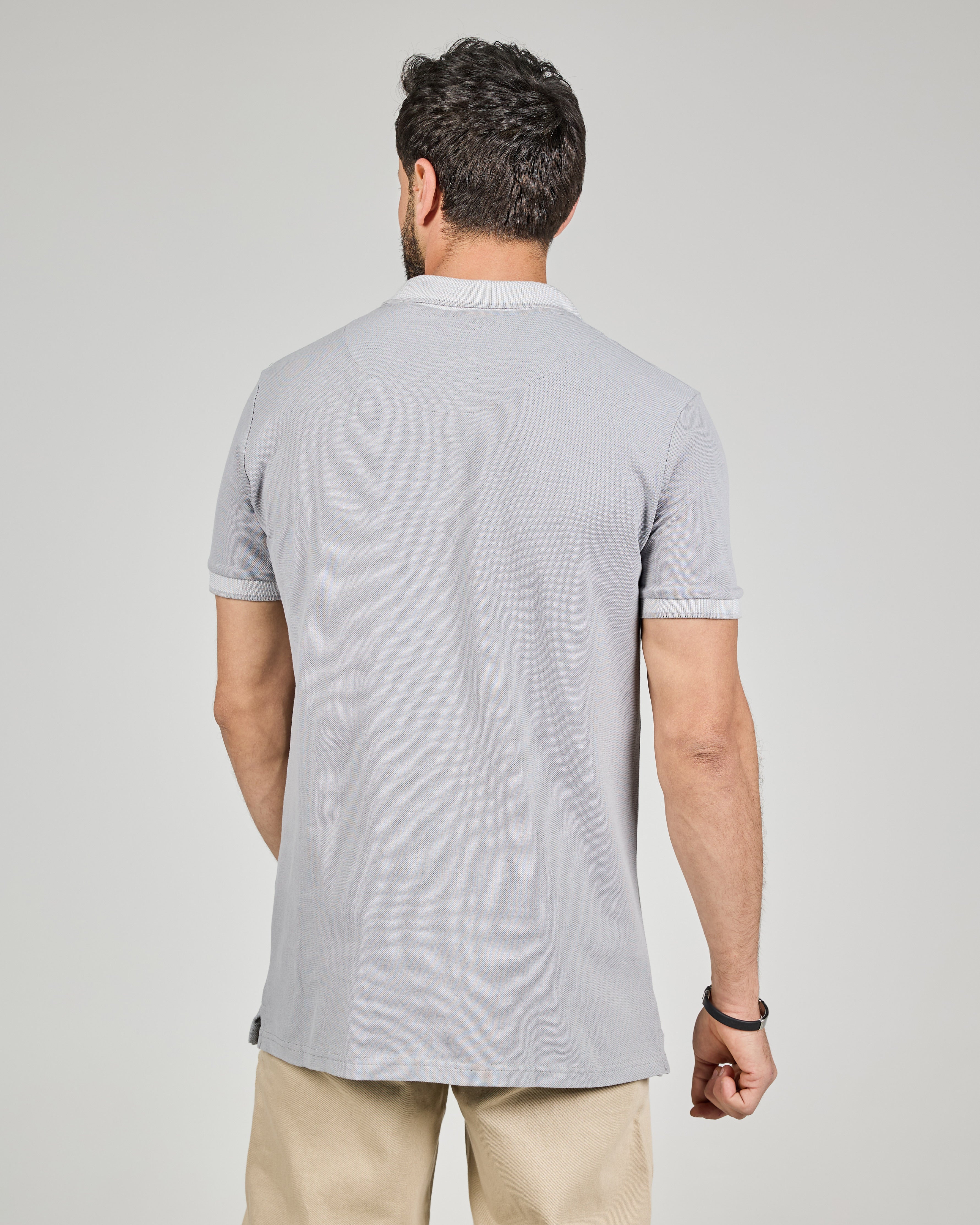 MEN JAQURED HALF SLEEVES POLO T-SHIRT