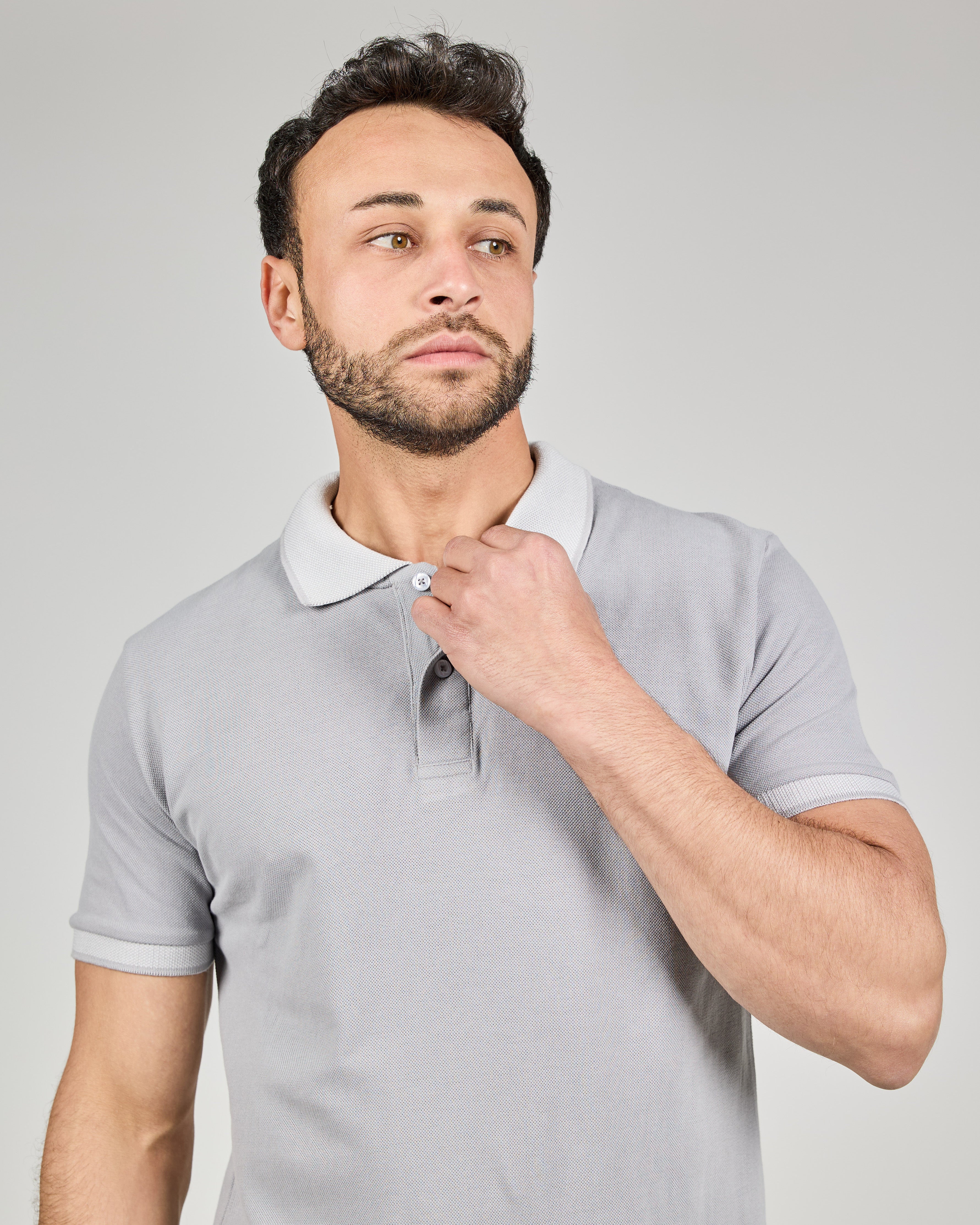 MEN JAQURED HALF SLEEVES POLO T-SHIRT