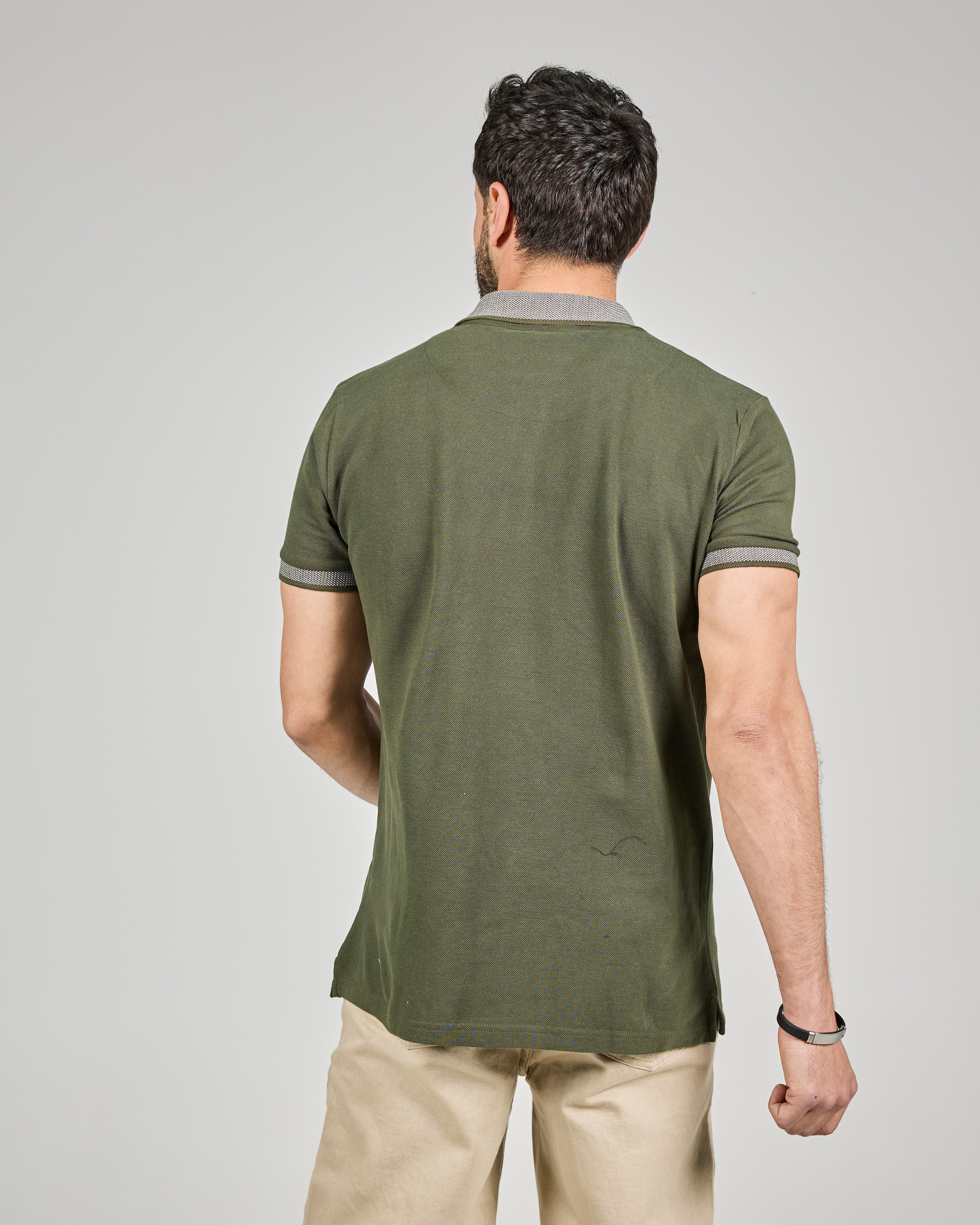 MEN JAQURED HALF SLEEVES POLO T-SHIRT