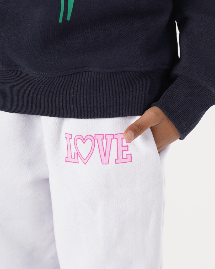 Girls Wide Leg Melton Pants