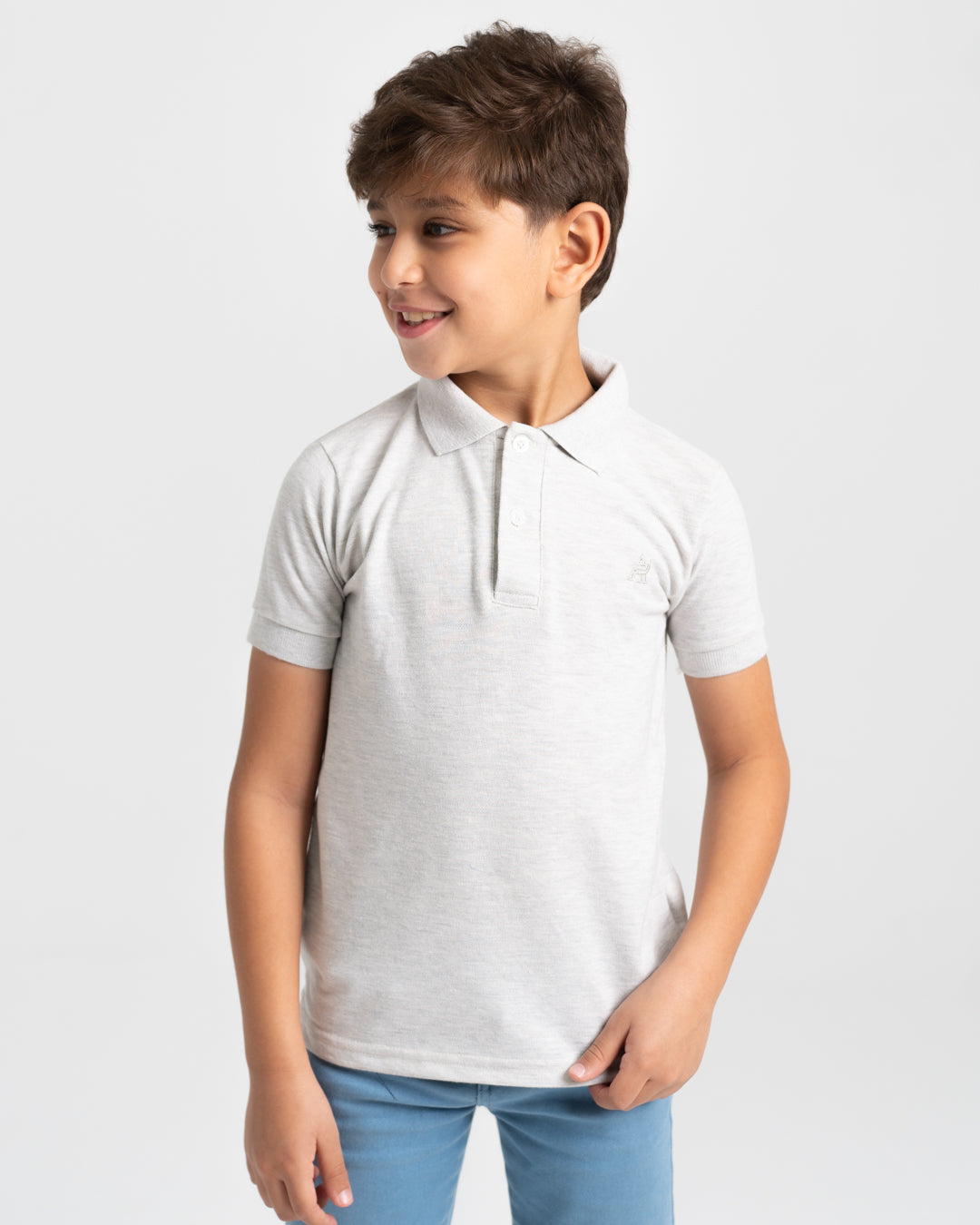 Embroidered Boys Short Sleeve Polo T-shirt
