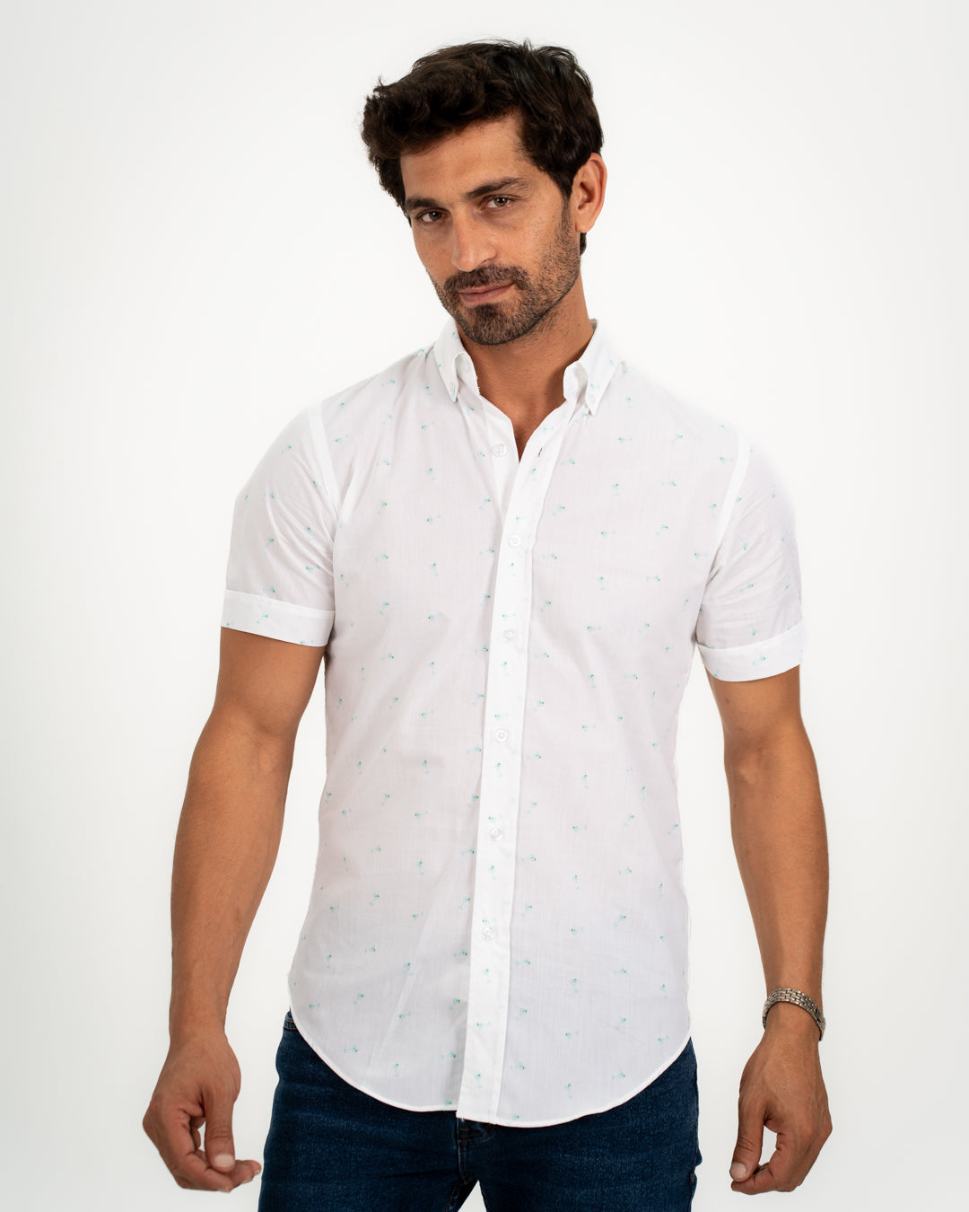 Slim Fit Mens Short Sleeve Shirt