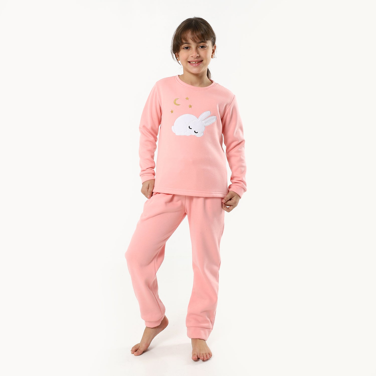 Rabbit Print Pink Pajama Set