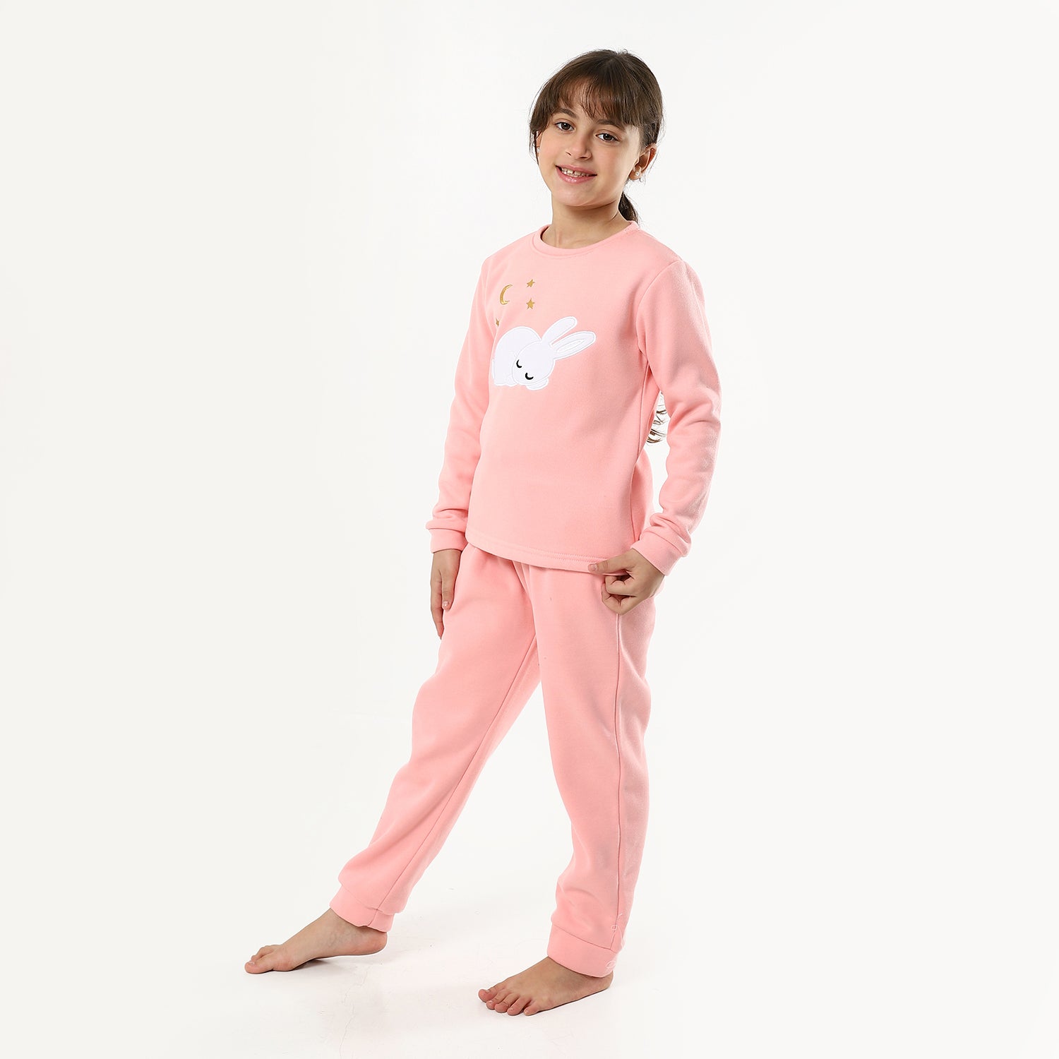 Rabbit Print Pink Pajama Set