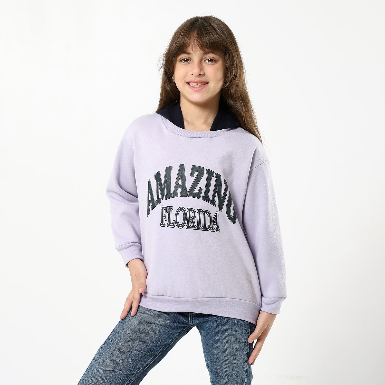 Amazing Print Purple Sweatshirt