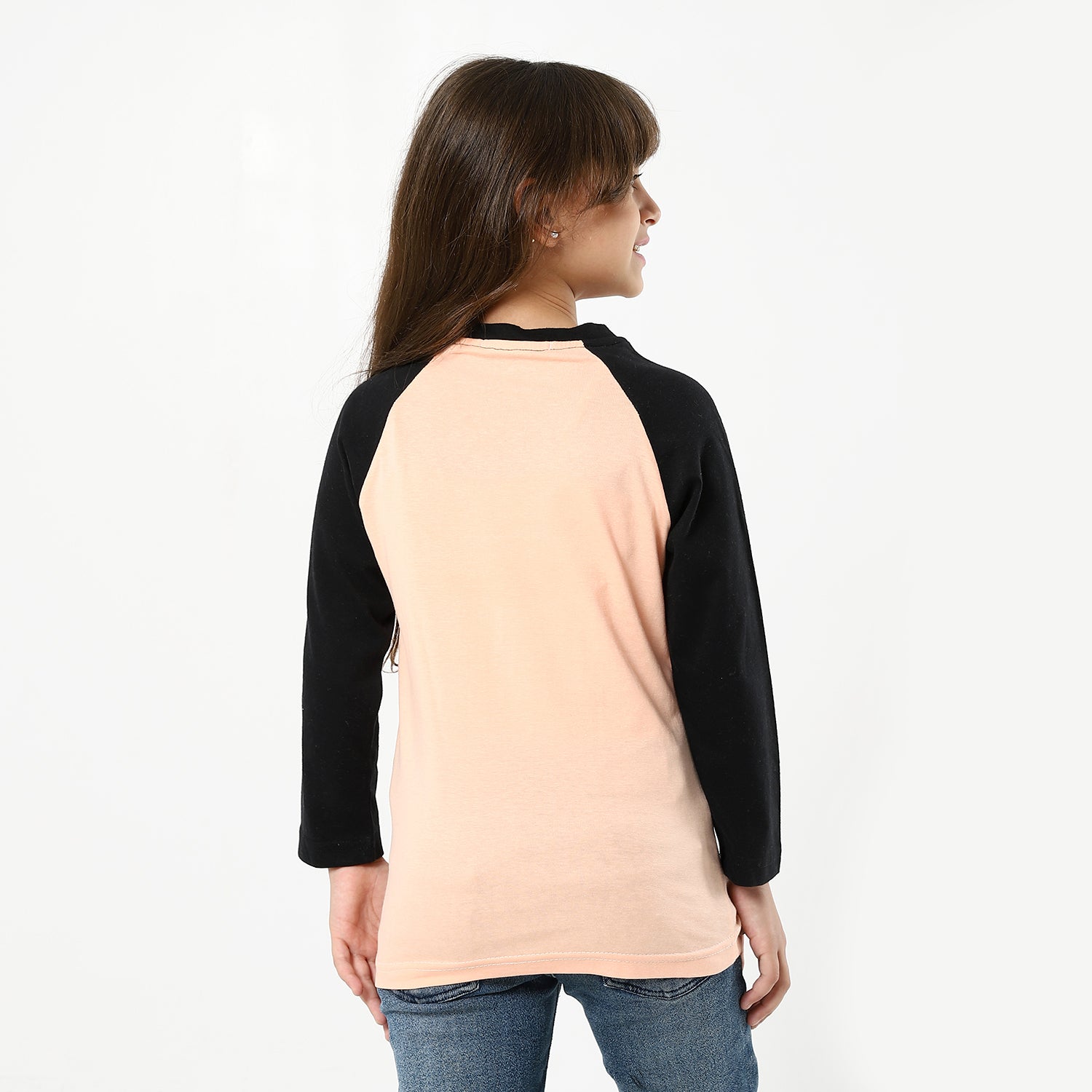 Long Sleeve Orange Printed T-Shirt