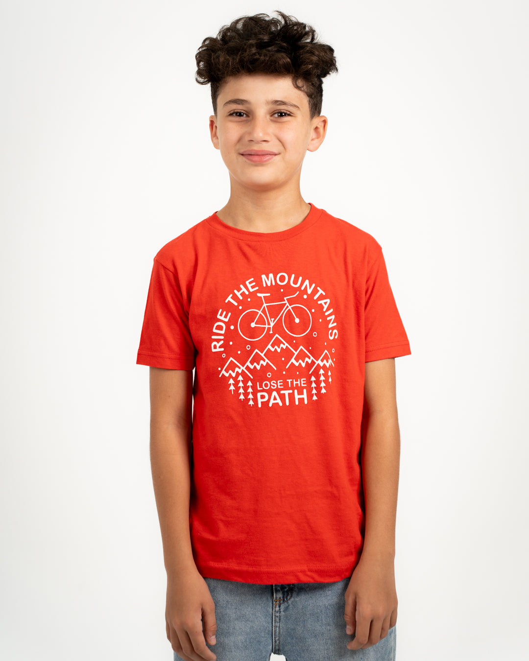 Ride The Mountains Printed Boys Short Sleeve T-shirt