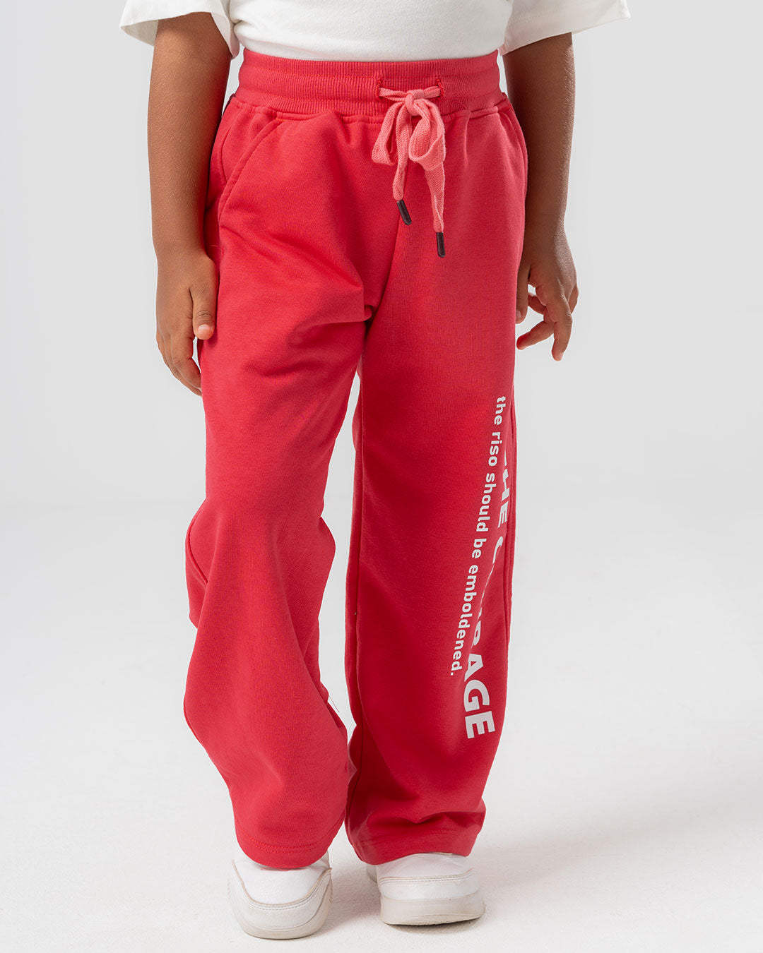 بنطال واسع الساق مطبوع