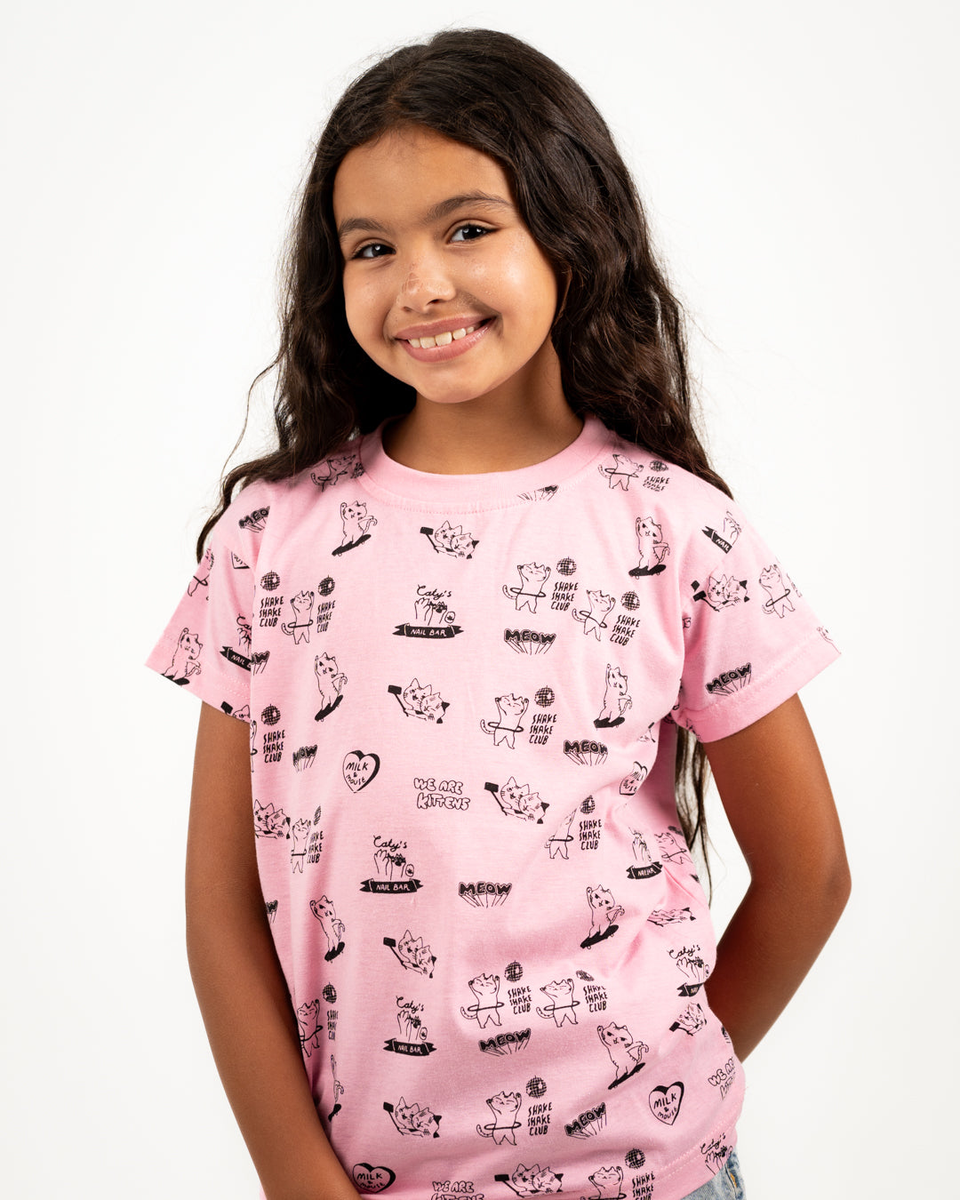Girls Printed Short Sleeved T-shirt