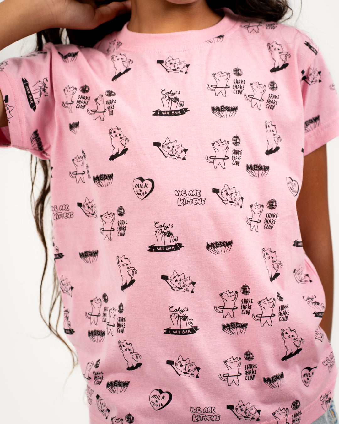 Girls Printed Short Sleeved T-shirt