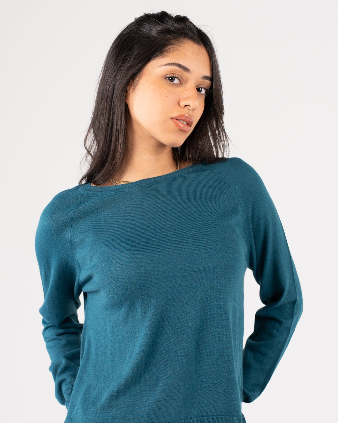 Round Neck Women Basic Pullover