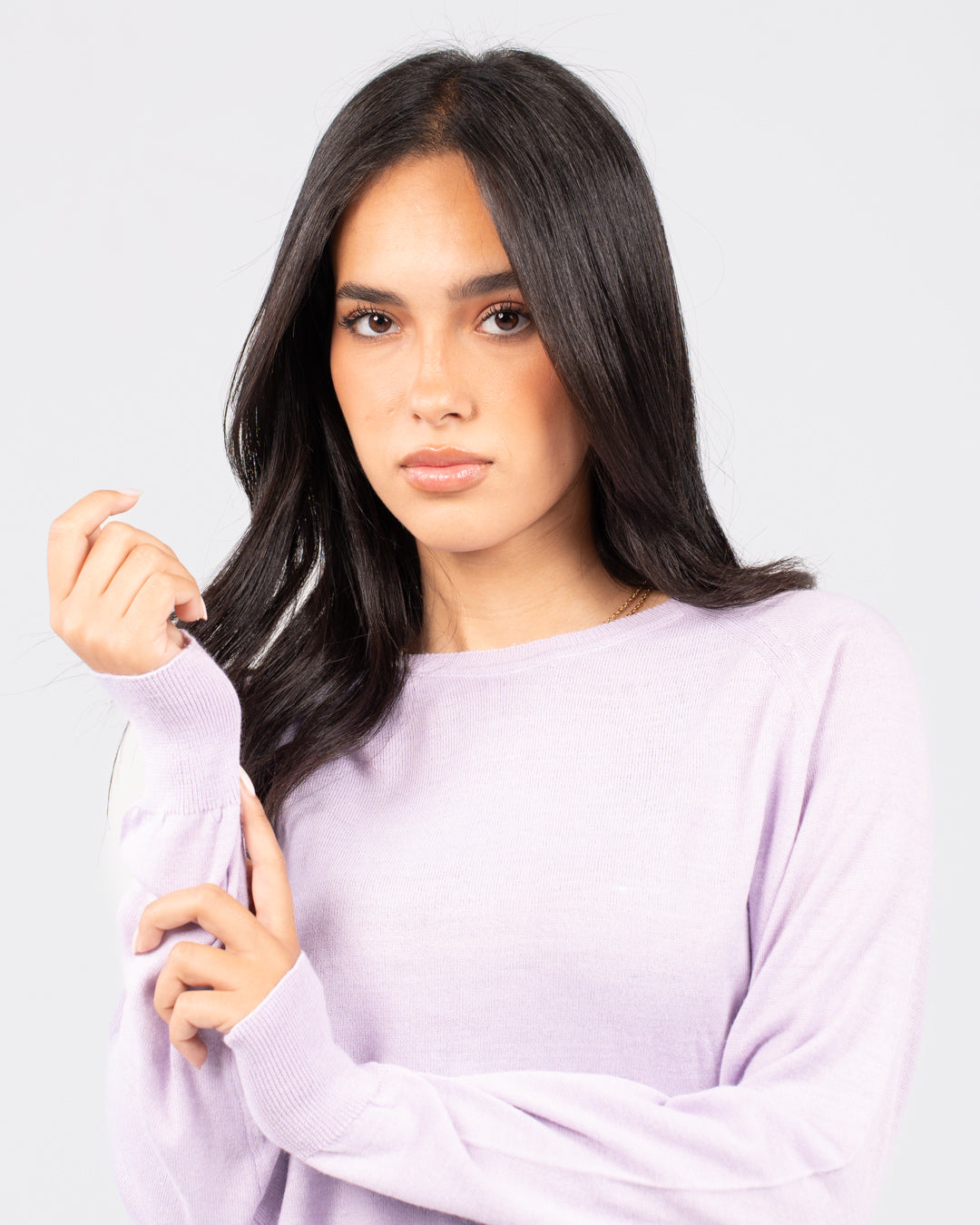 Round Neck Women Basic Pullover