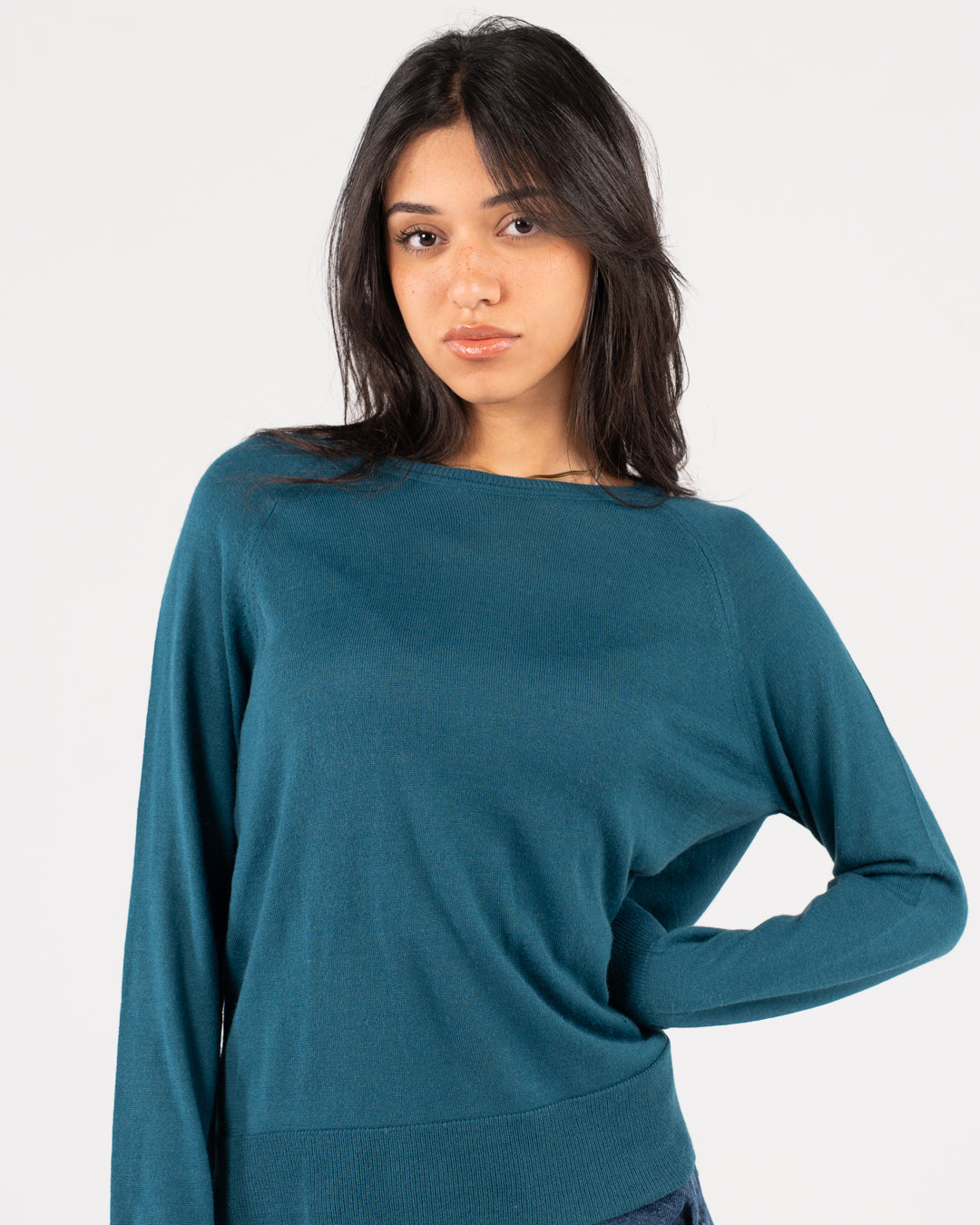 Round Neck Women Basic Pullover
