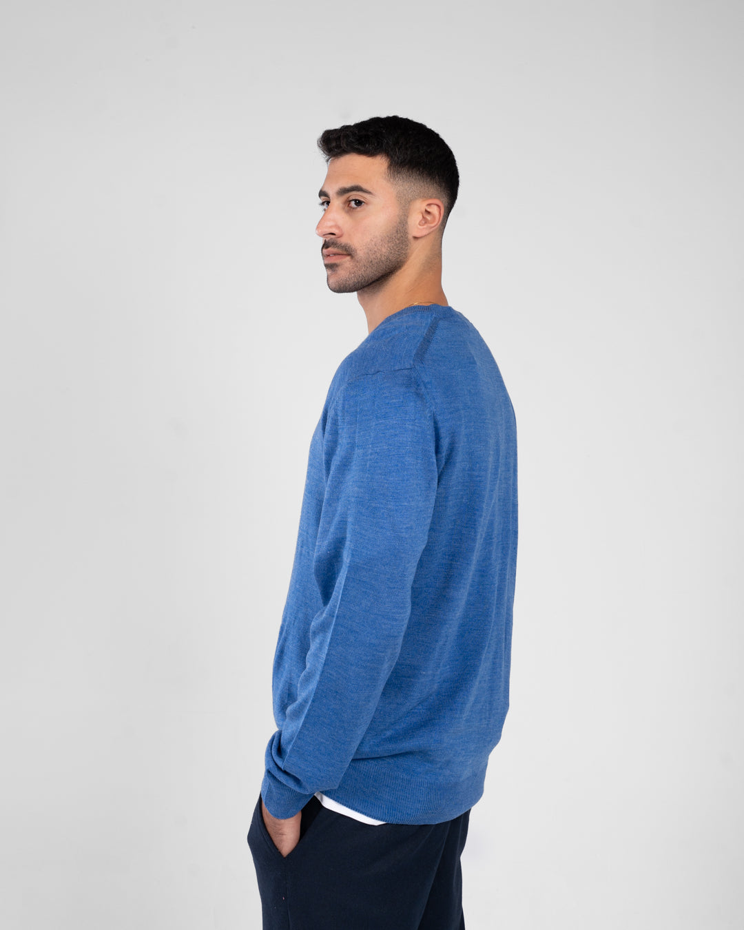 Men Plain Sweater V Neck