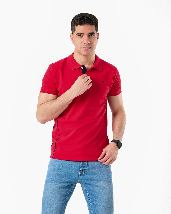 Mens Polo T-shirt with Side Lines