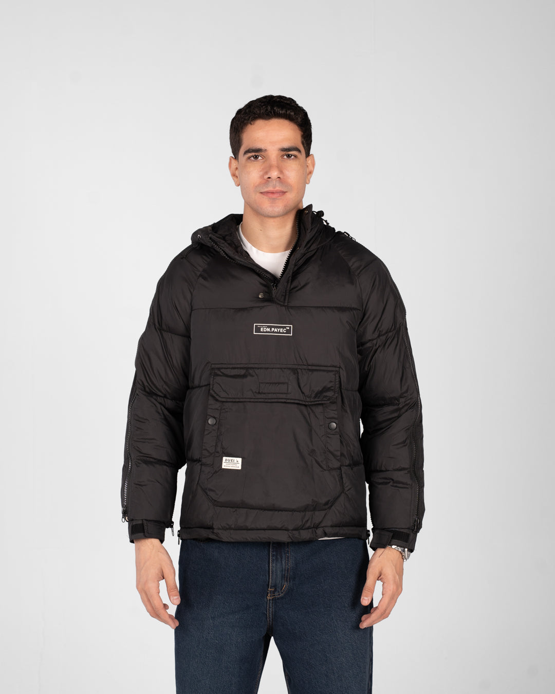 سترة رجالية مقاومة للماء بسحاب جانبي