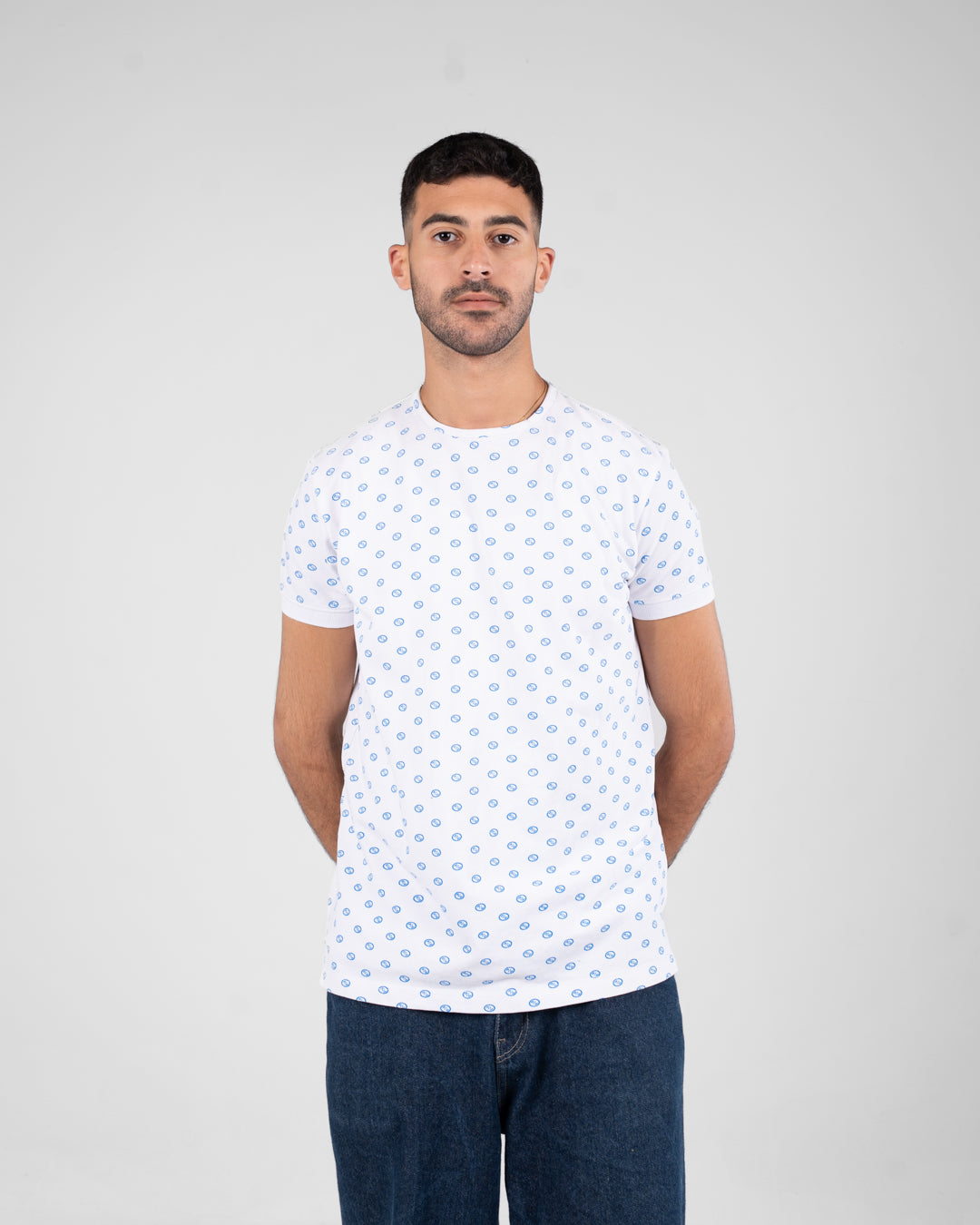 Men Half-Sleeves Polo T-shirt Printed
