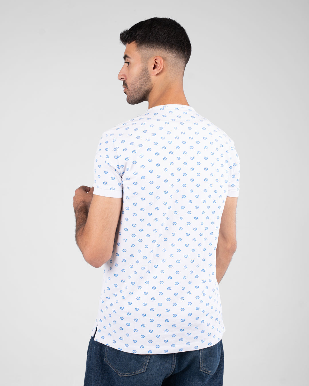 Men Half-Sleeves Polo T-shirt Printed