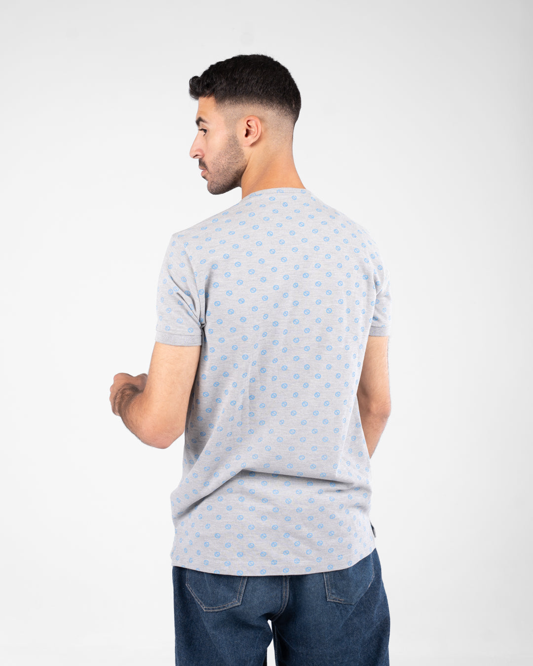 Men Half-Sleeves Polo T-shirt Printed