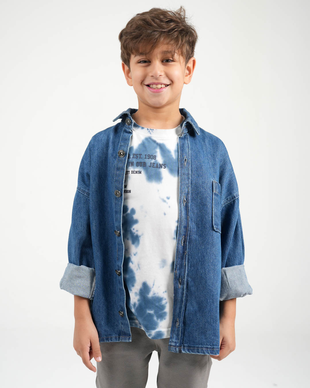 جاكت جينز خفيف أولادي