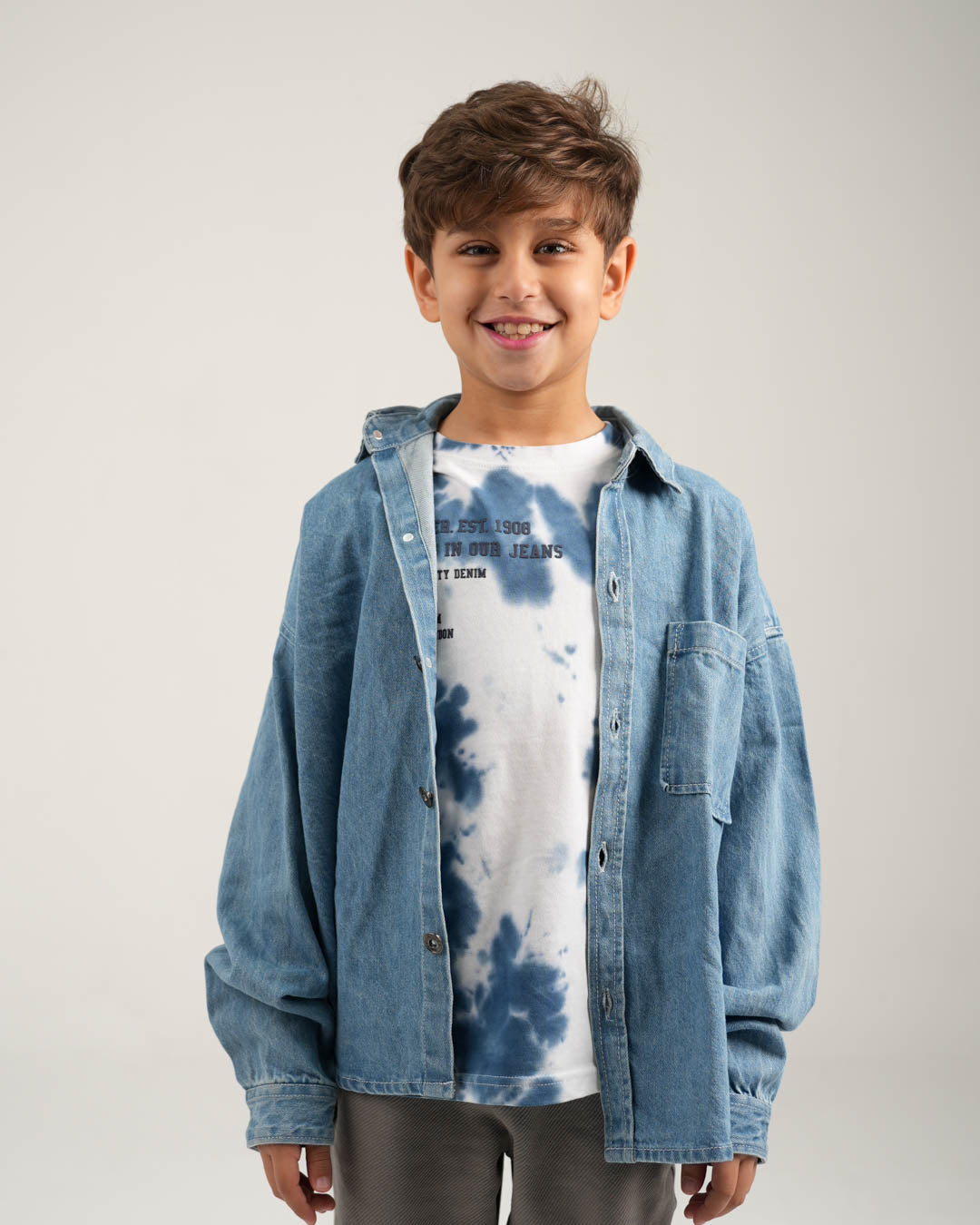 جاكت جينز خفيف أولادي